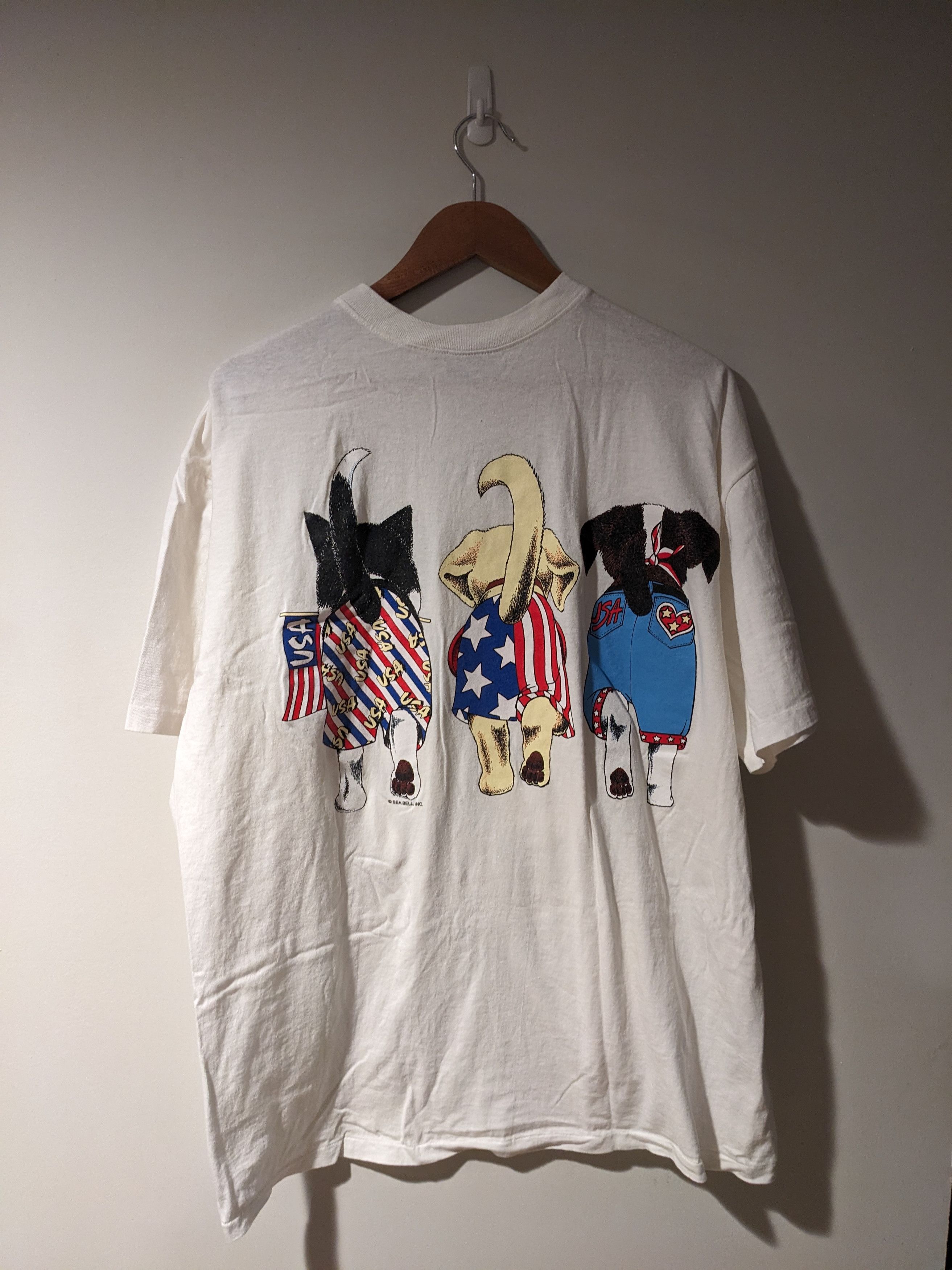Vintage Vintage 90s Russell Terrier Husky Golden Retriever T-Shirt Size US XXL / EU 58 / 5 - 4 Thumbnail