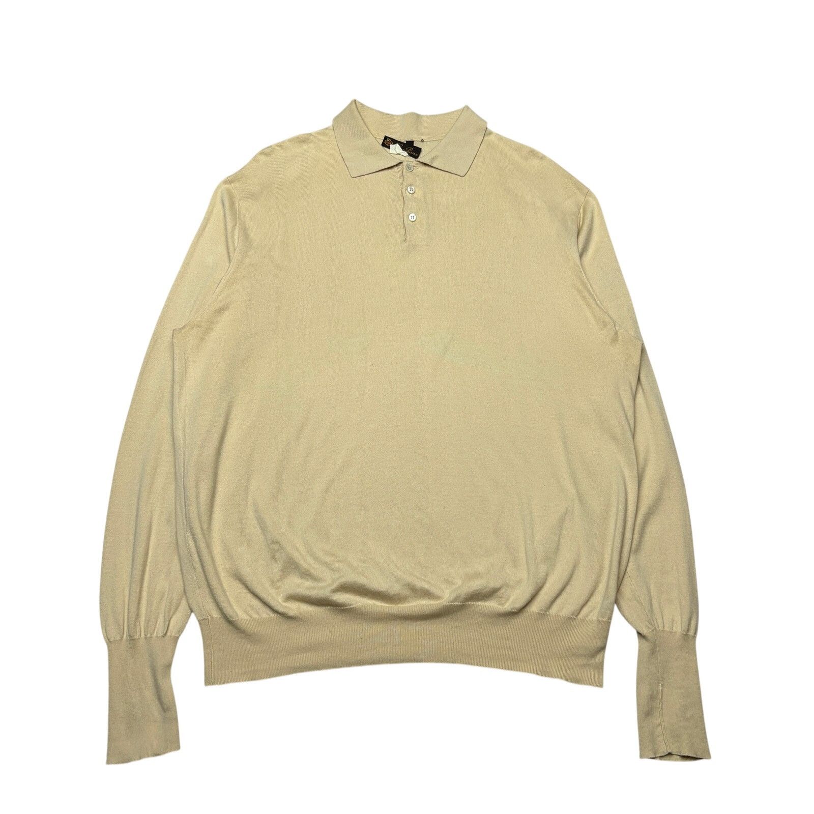 Loro Piana Loro Piana Long Sleeve Polo Shirt Cotton Sweater Men's 56 Size US XXL / EU 58 / 5 - 1 Thumbnail