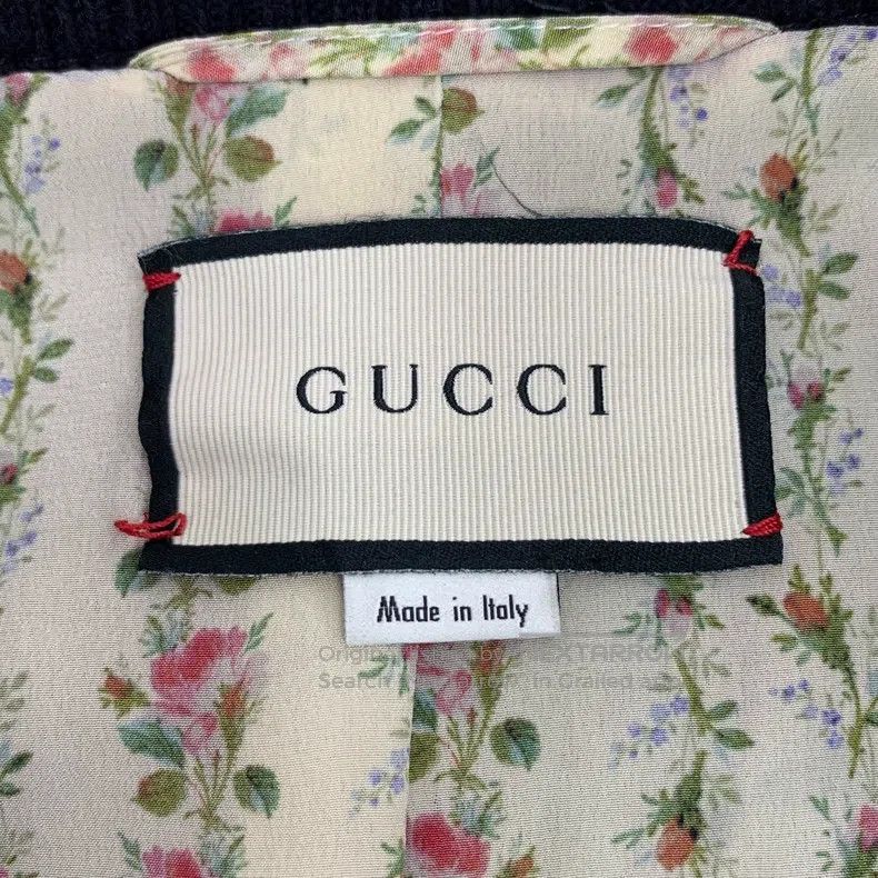 Gucci Gucci Black sheep leather striped bow zipper long-sleeved Size S / US 4 / IT 40 - 5 Thumbnail