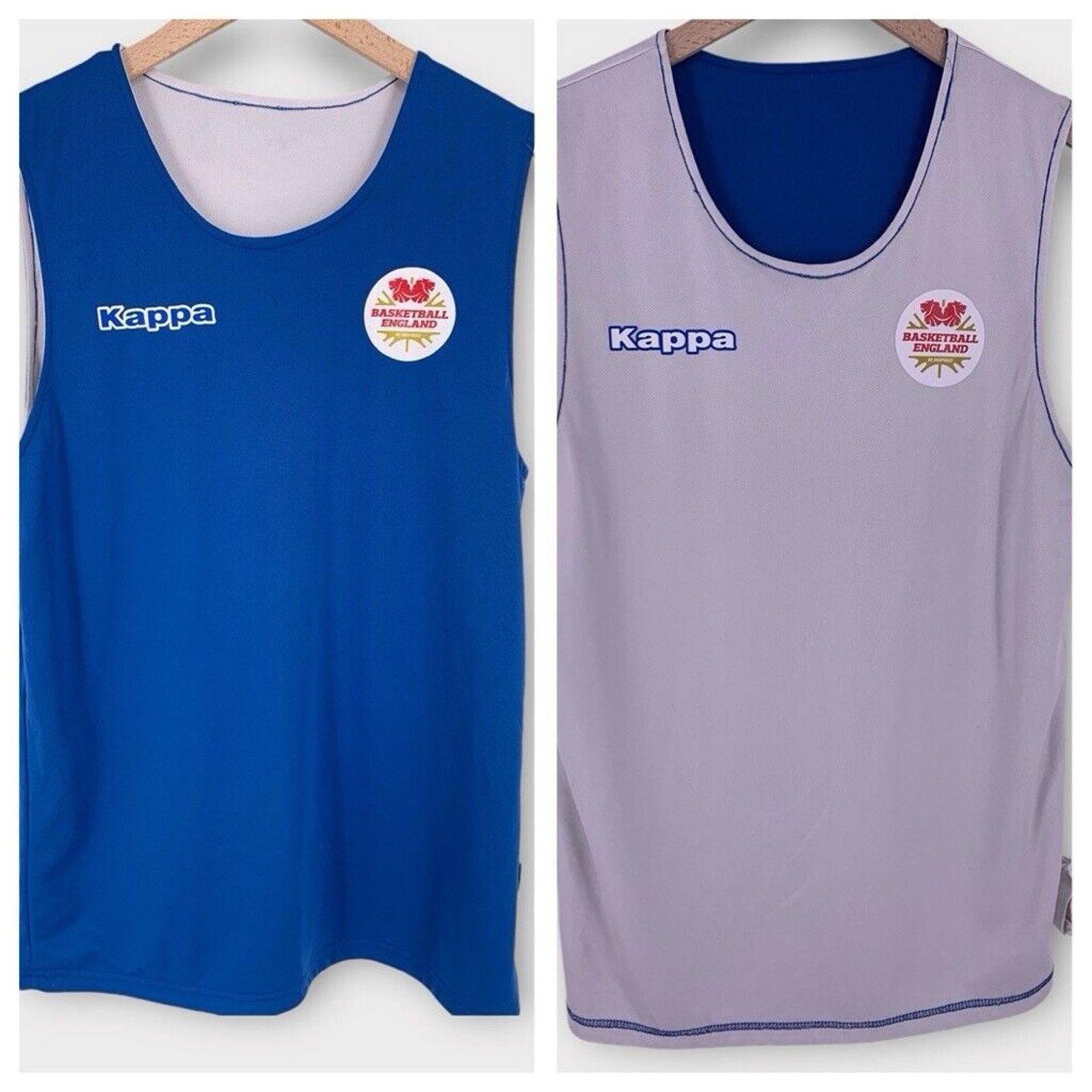 Kappa Kappa Jersey White/Blue Basketball England Reversible 2017 M Size US M / EU 48-50 / 2 - 19 Thumbnail