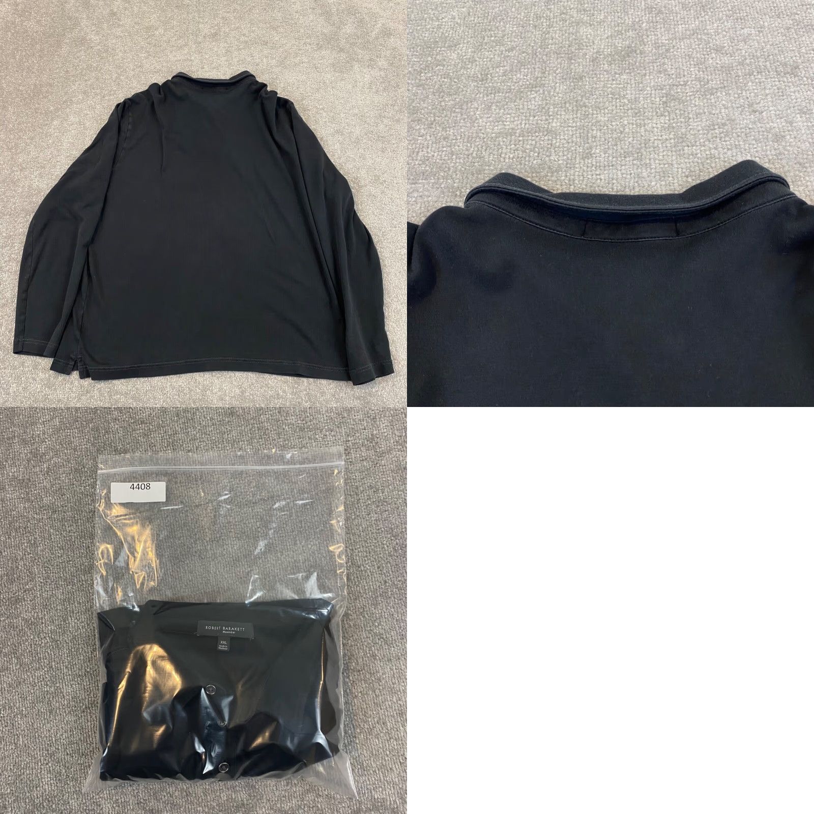 Vintage VINTAGE Robert Barakett Polo Shirt Men 2XL Black Long Sleeve Casual Golf Designer Size US XXL / EU 58 / 5 - 8 Thumbnail