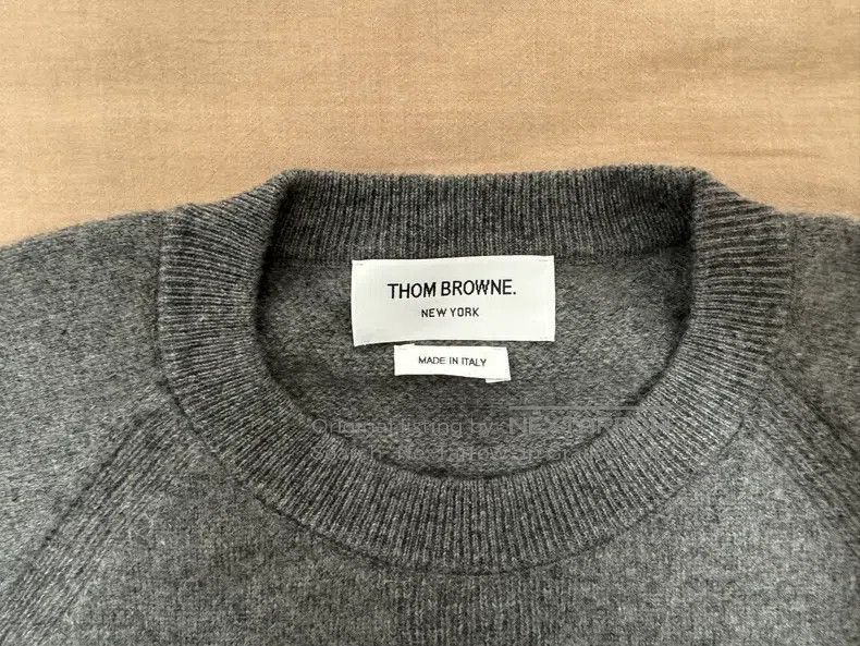 Thom Browne Thom Browne Gray cashmere knit sweater Size US L / EU 52-54 / 3 - 4 Thumbnail
