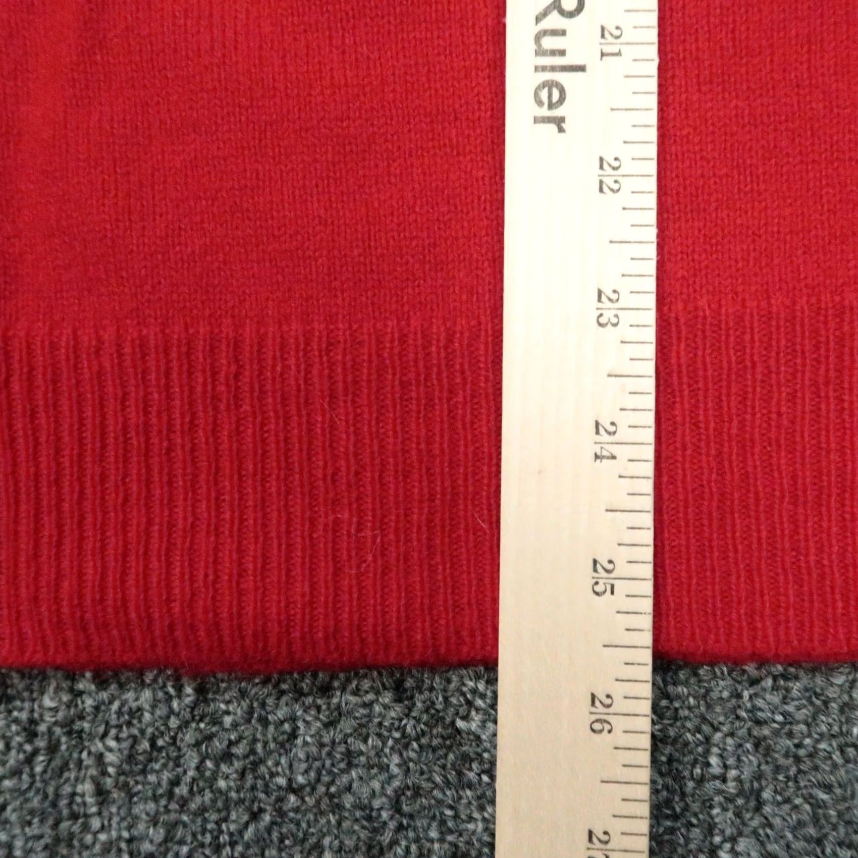 Polo Ralph Lauren Polo Ralph Lauren Pullover Shirt Mens XL Red Wool Lambswool V Neck Knit Italian Yarn Size US XL / EU 56 / 4 - 7 Thumbnail