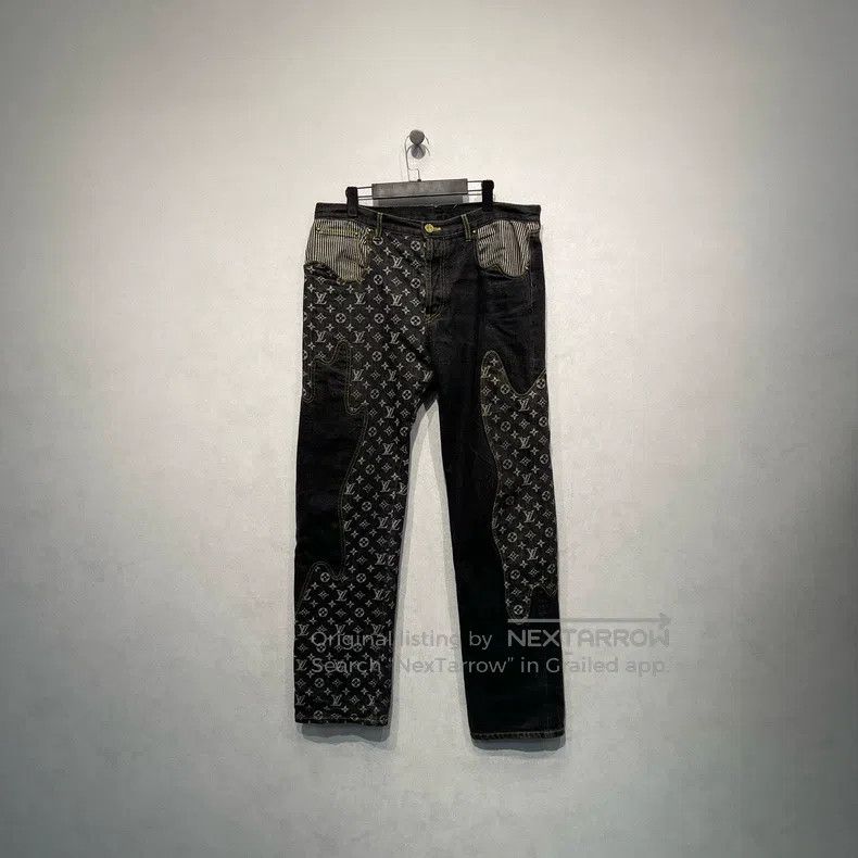 Louis Vuitton Louis Vuitton Printed logo patchwork jeans Size US 34 / EU 50 - 1 Thumbnail