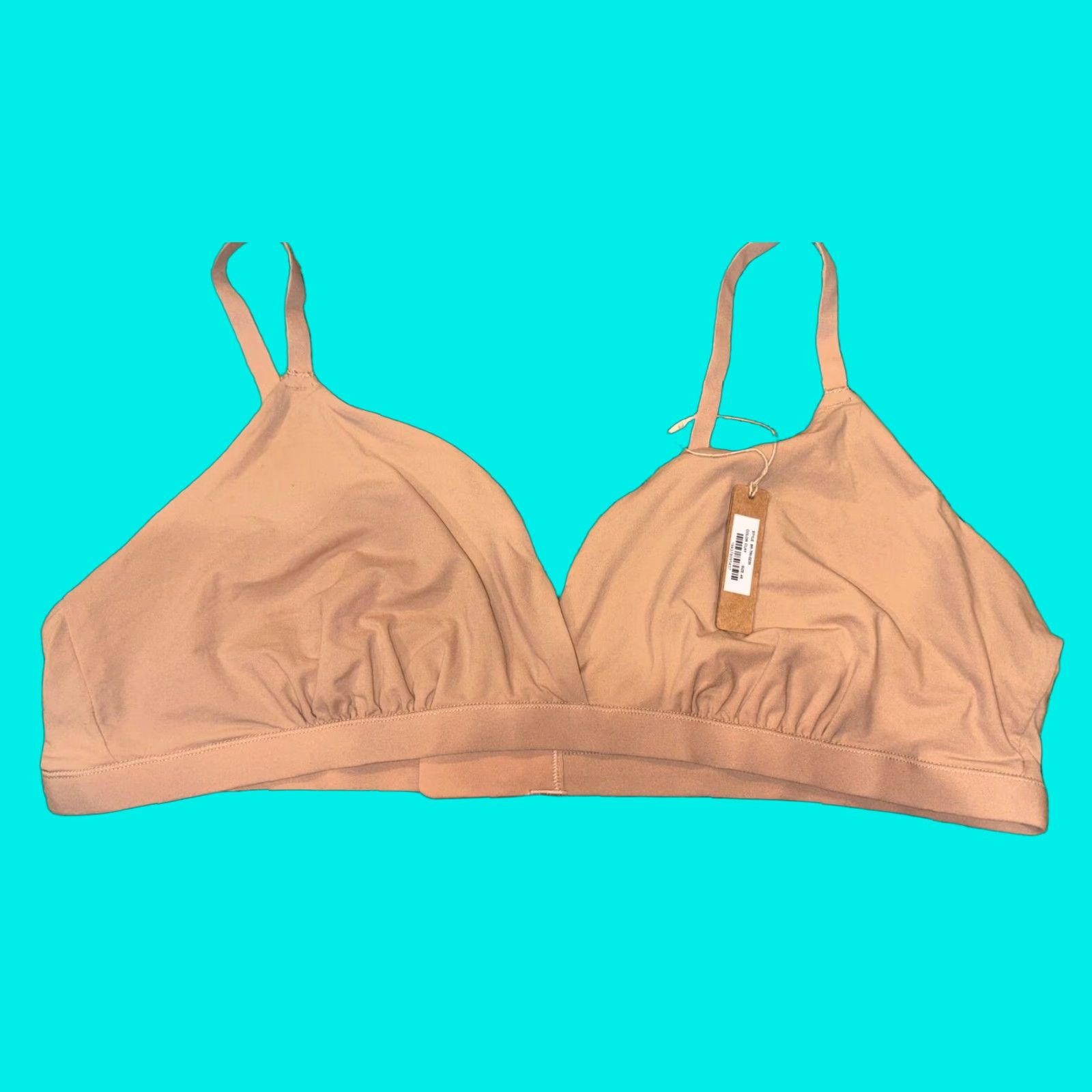 Skims Fits Everybody Crossover Bralette 4Xl Clay Wireless Fitted Bra Womens in Grey