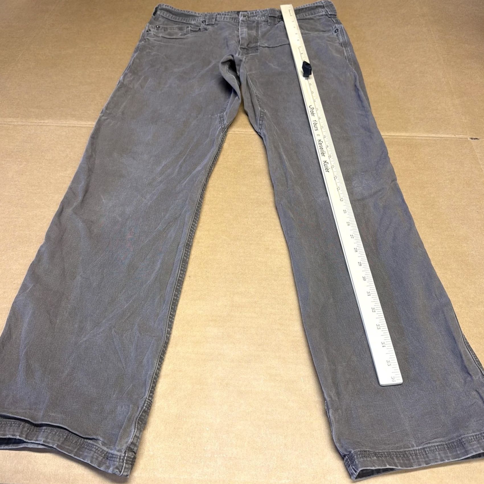 Prana prAna Mens Pants 33x32 Gray Breathe Canvas Carpenter Relaxed Straight Casual Pants Size US 33 - 4 Thumbnail