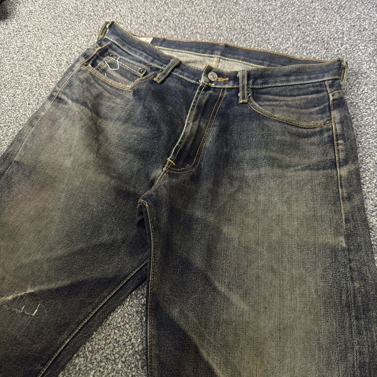 Studio D'Artisan Vintage Selvedge Dry Bones Fading Japanese Raw Denim Size US 32 / EU 48 - 3 Thumbnail