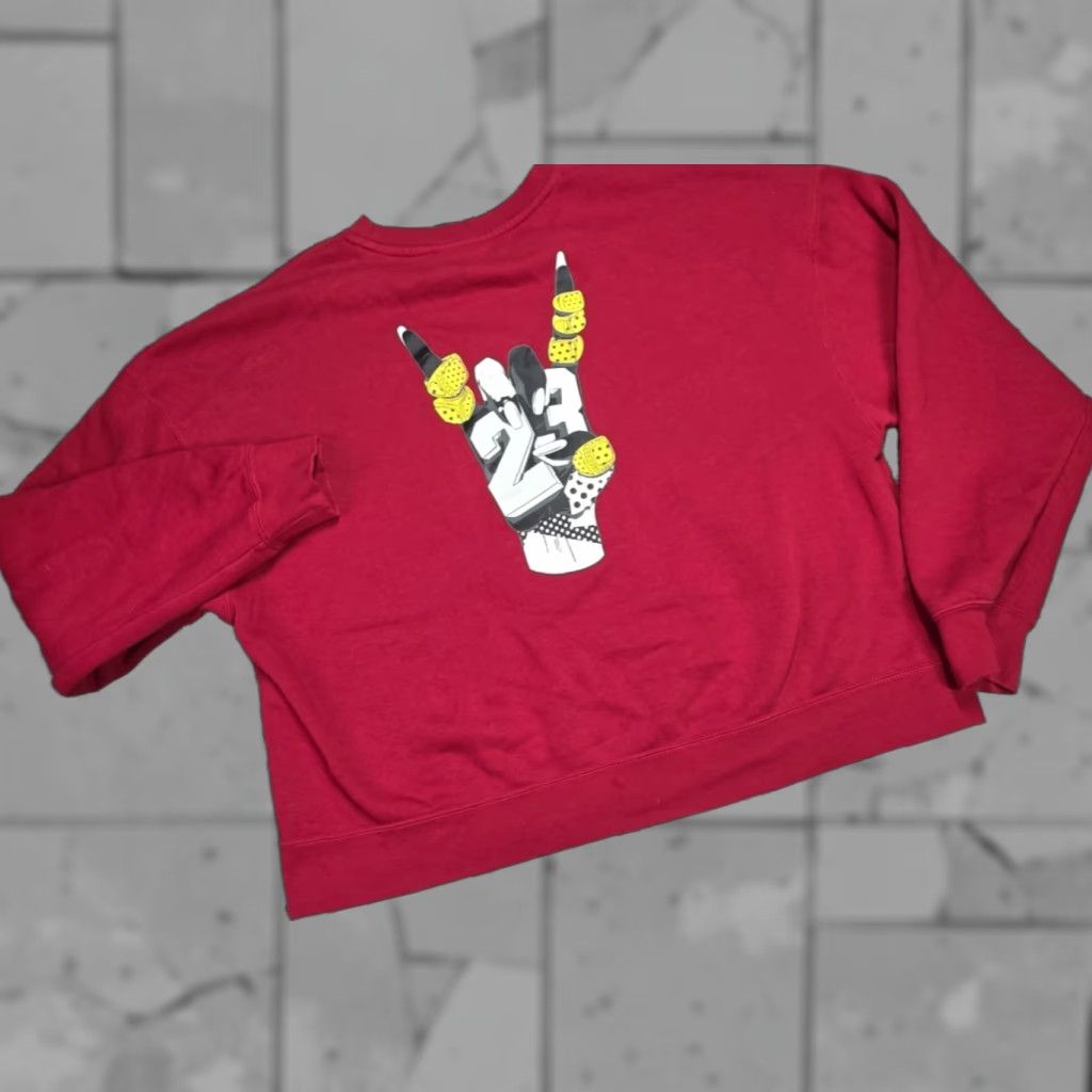 Nike Nike Jordan Jumpman Sweatshirt Women's Red Loose Fit Pullover Crew Neck Size M Size M / US 6-8 / IT 42-44 - 1 Thumbnail