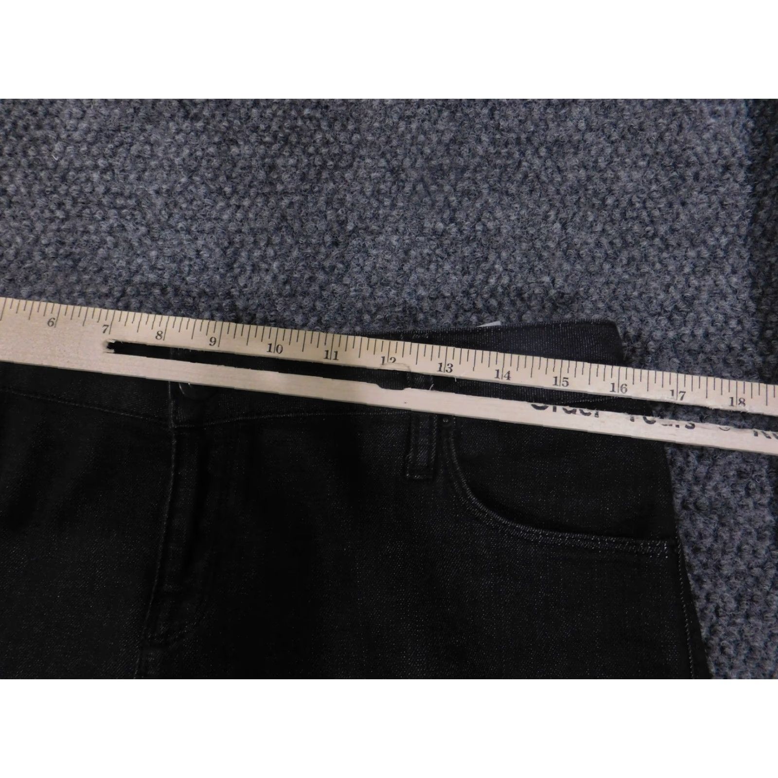 Zara ZARA Basic Jeans Womens 10 Black Straight Leg Stretch Denim Rhinestone Pocket Jeans Size 32" / US 10 / IT 46 - 3 Thumbnail