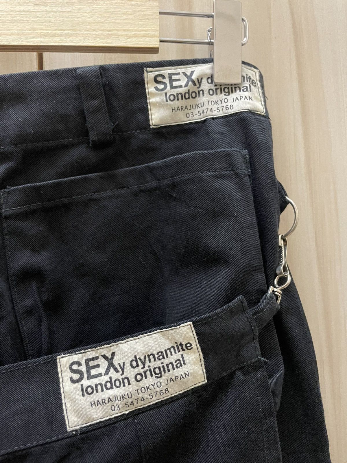 Japanese Brand Vtg Y2K Sexy Dynamite Bondage Pants Skirt Visual Kei Punk Size US 31 - 7 Thumbnail