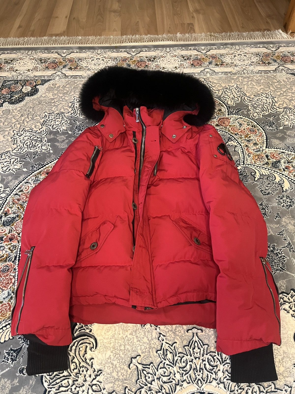 Moose Knuckles Red women’s Moose knuckles puffer jacket with fur hood Size L / US 10 / IT 46 - 2 Thumbnail