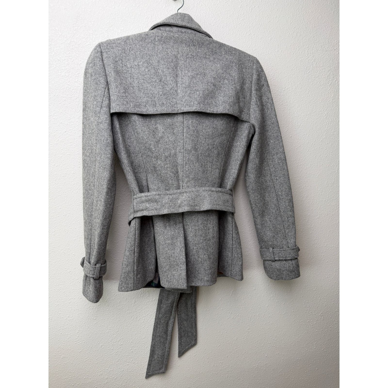 Ted Baker Ted Baker Gray Belted Zip Jacket Womens US 4 Heathered Coat Size S / US 4 / IT 40 - 7 Thumbnail