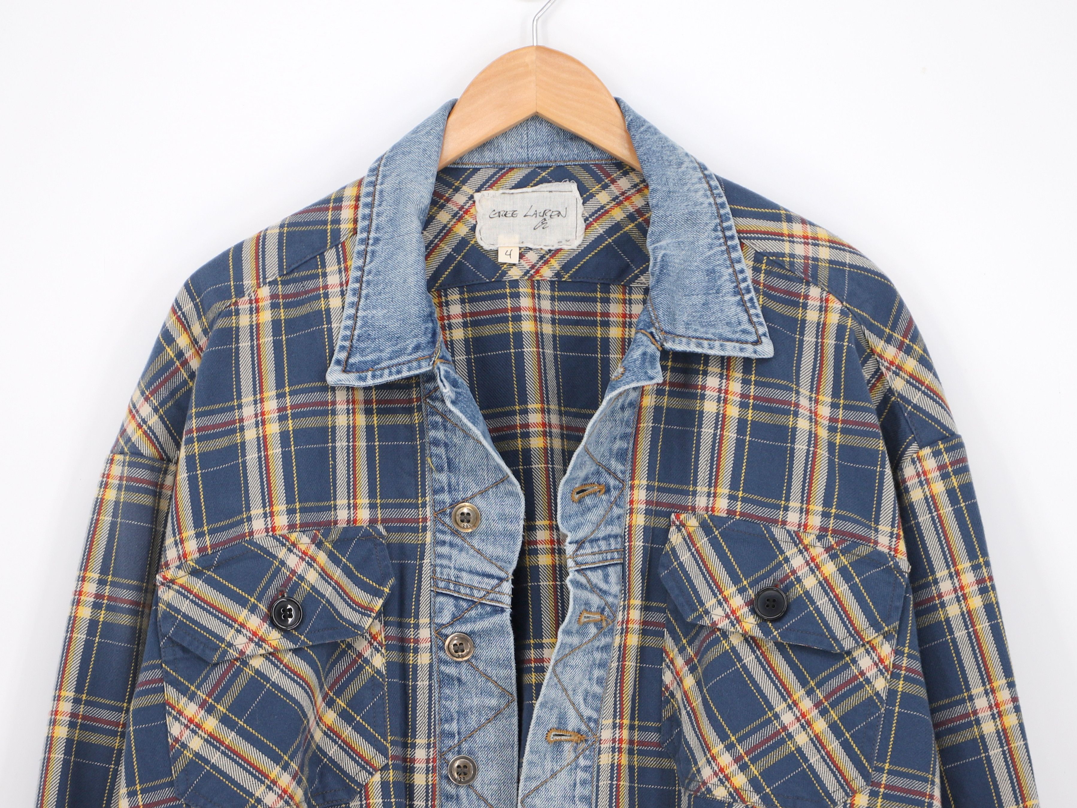 Greg Lauren GREG LAUREN Trucker Front Boxy Button Up Shirt Plaid Size 4 Size US XL / EU 56 / 4 - 3 Thumbnail