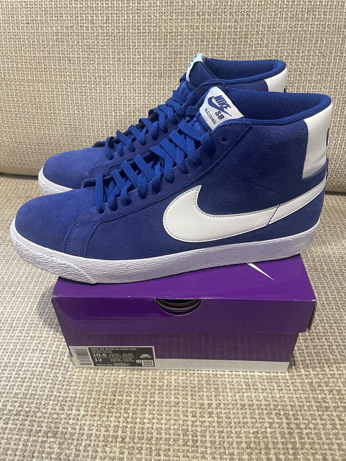 Nike cheapest sb zoom blazer mid royal blue mens 10.5