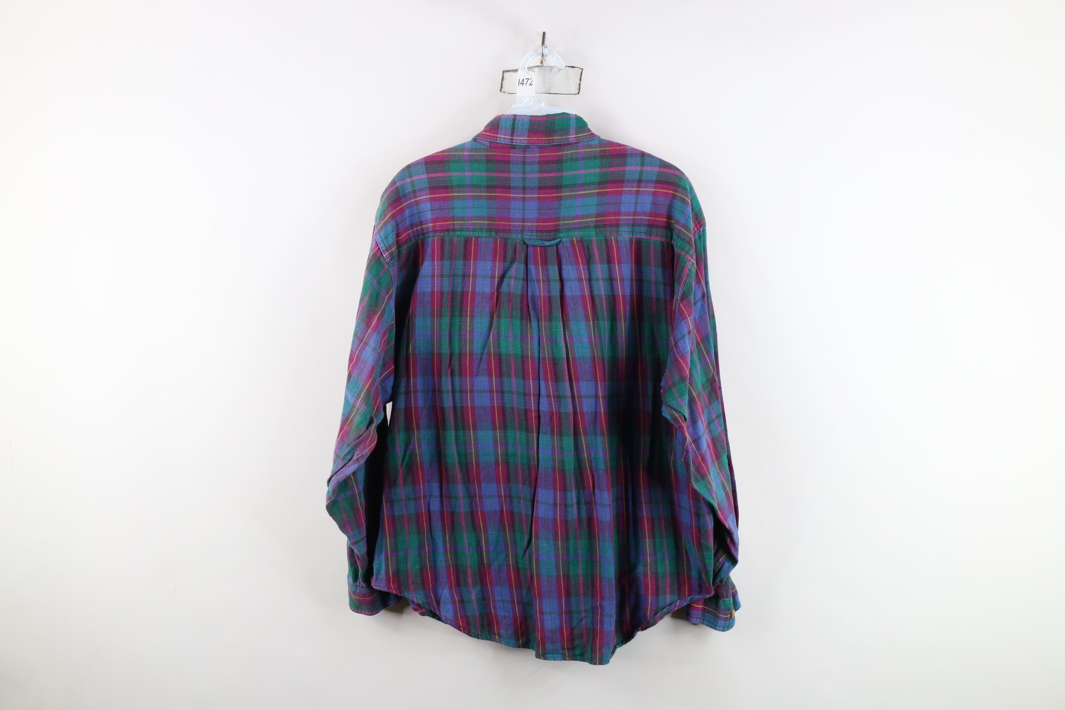 Vintage Vintage 90s Streetwear Collared Button Down Shirt Plaid Size L / US 10 / IT 46 - 10 Thumbnail