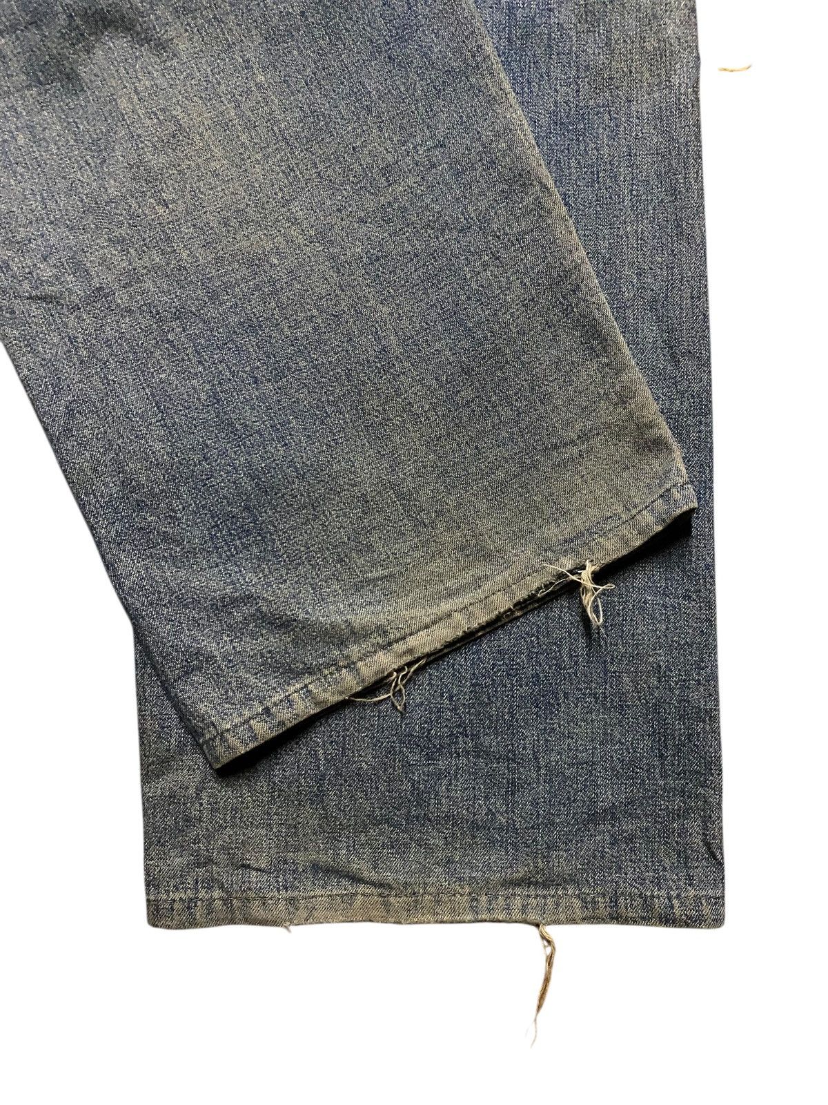 Japanese Brand Japanese Brand Bartack Mud Wash Distressed Baggy Jeans Size US 31 - 14 Thumbnail