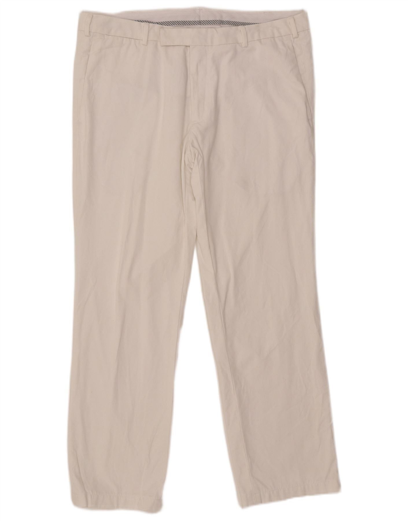 Polo Ralph Lauren Womens Custom Fit Suit Trousers W36 L34 White Cotton Size 26" / US 2 / IT 38 - 1 Thumbnail