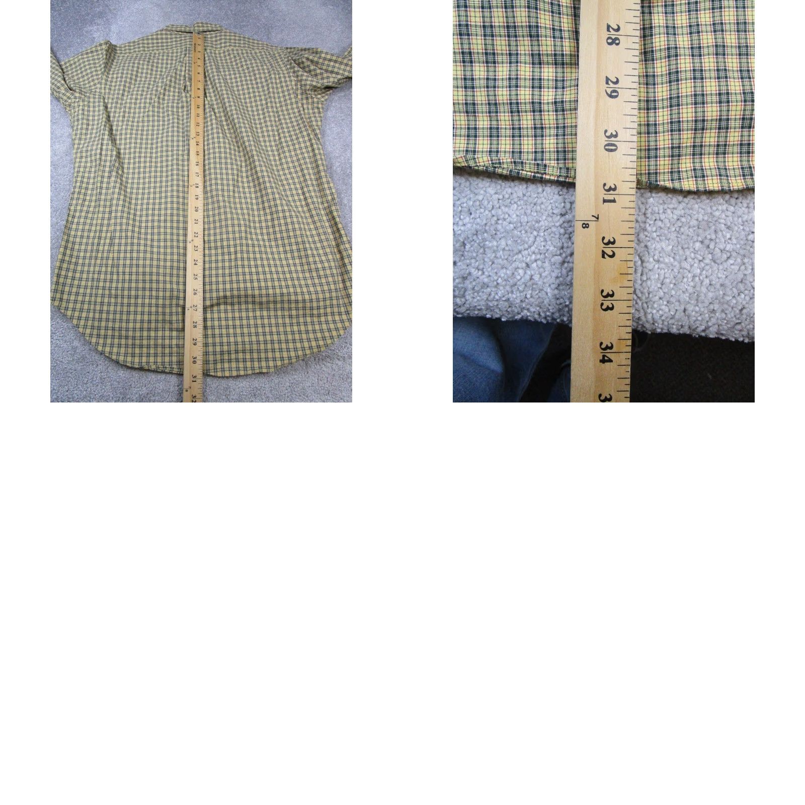 Ralph Lauren Ralph Lauren Shirt Plaid Cotton Button-Up Long Sleeve Adult Medium Yellow Mens Size US M / EU 48-50 / 2 - 8 Thumbnail