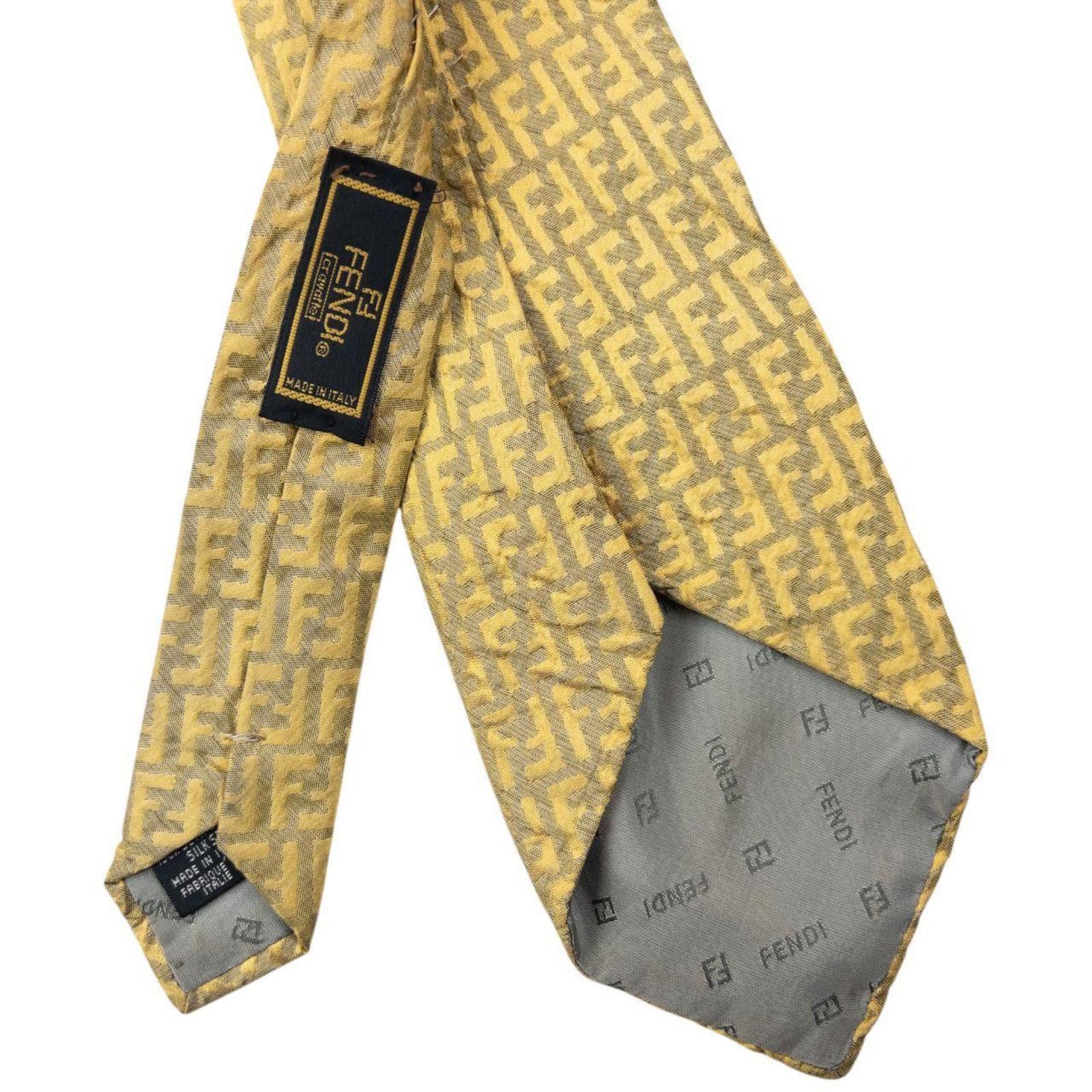 Fendi Vintage Fendi Monogram Silk Tie Size ONE SIZE - 6 Thumbnail