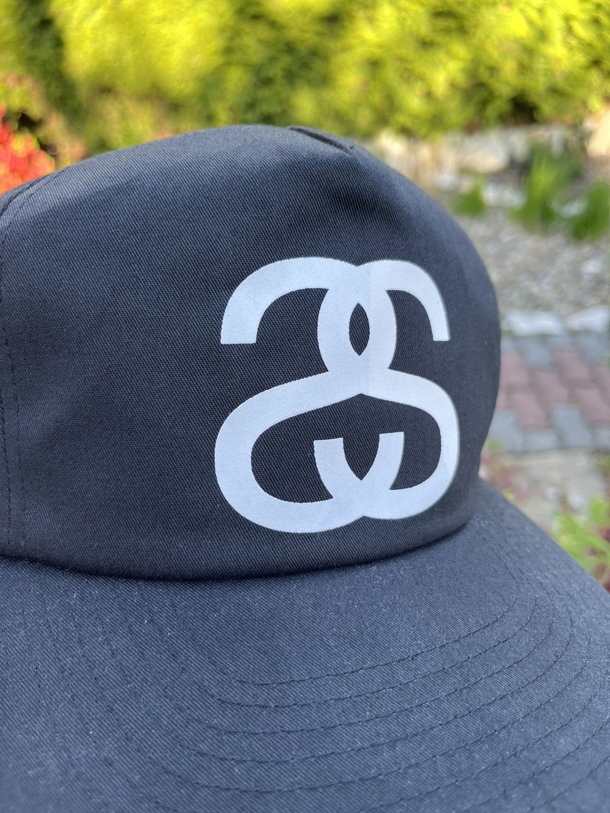 Stussy × Vintage Vintage Stussy y2k big logo SS panel cap hat Size ONE SIZE - 8 Thumbnail