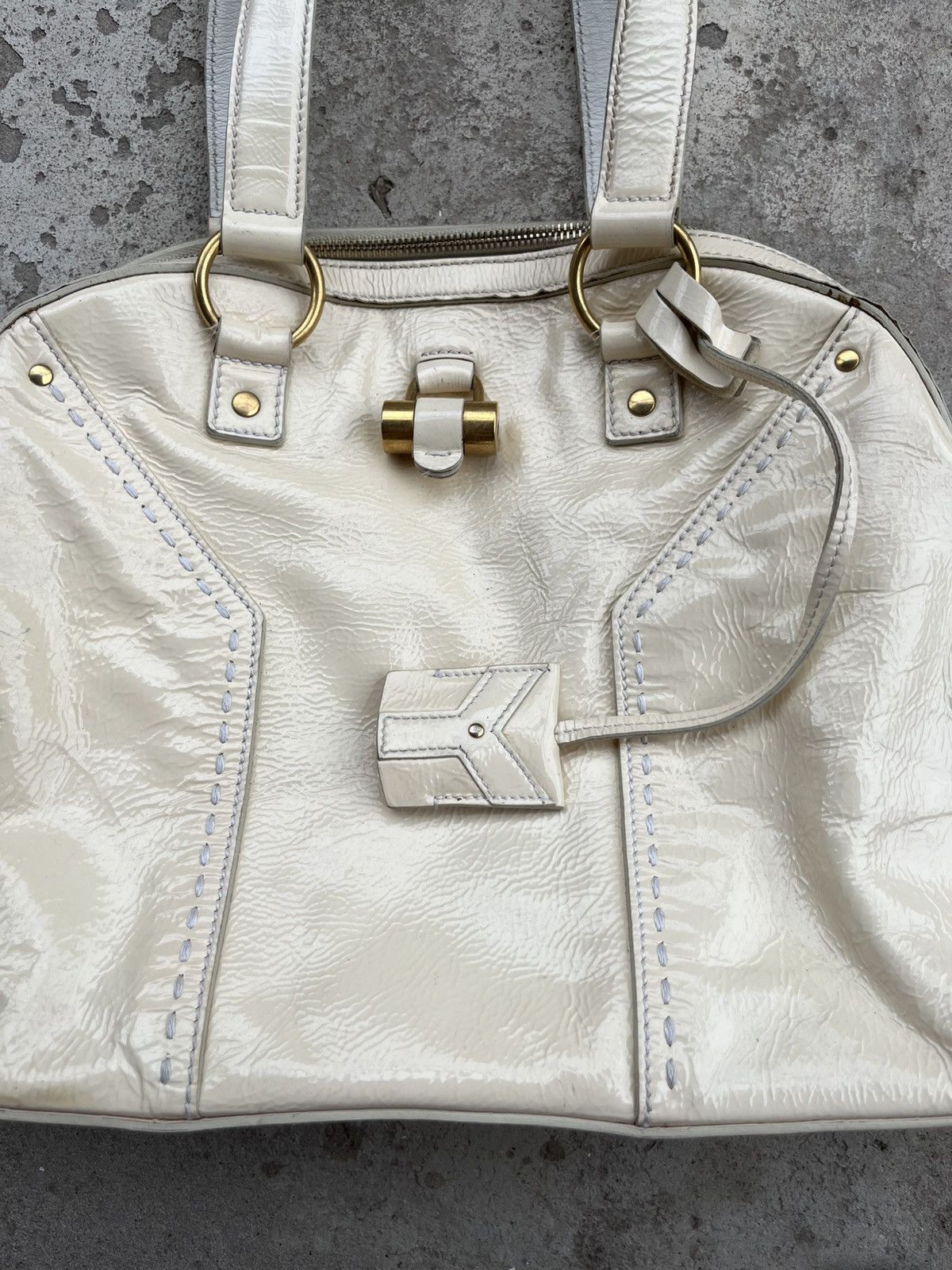 Saint Laurent Paris × Yves Saint Laurent Yves Saint Laurent Rive Gauche YSL Muse Leather Tote Bag Size ONE SIZE - 2 Thumbnail