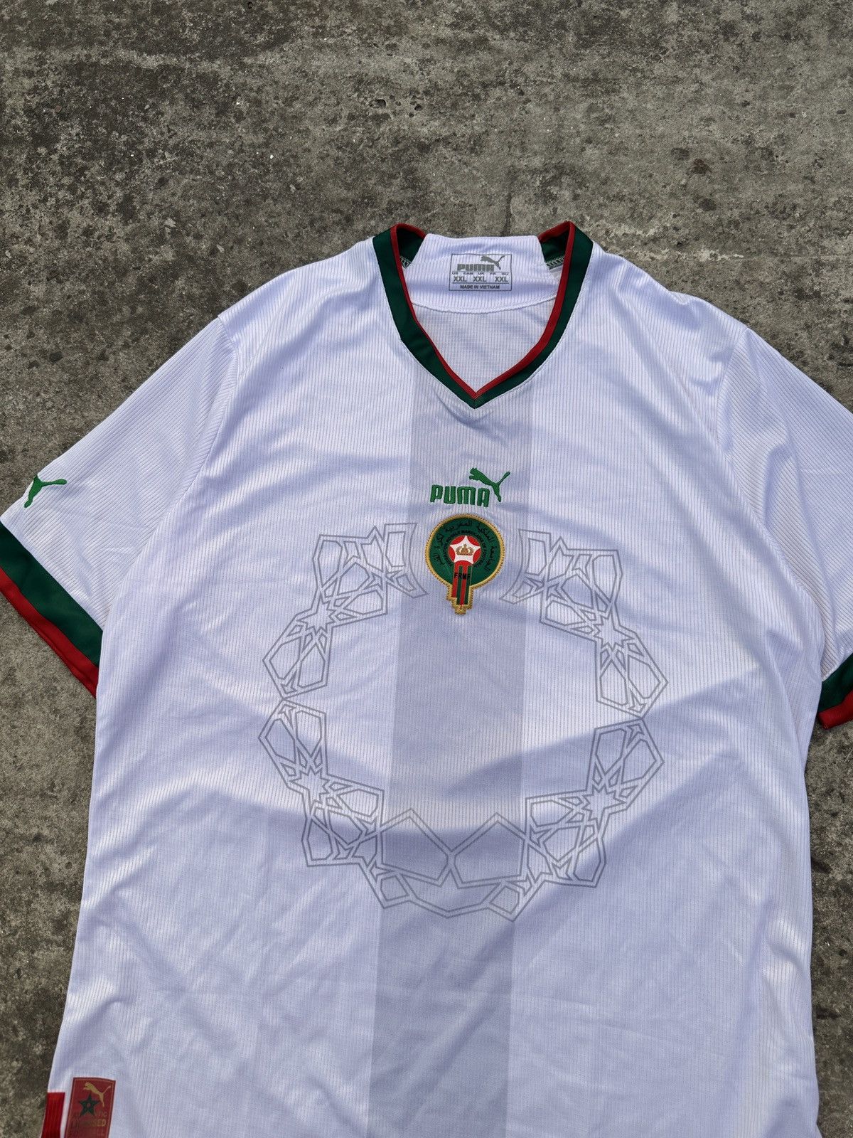 Puma Vintage Puma Morocco Soccer Jersey Blokecore Rare Style VTg Size US XXL / EU 58 / 5 - 2 Thumbnail