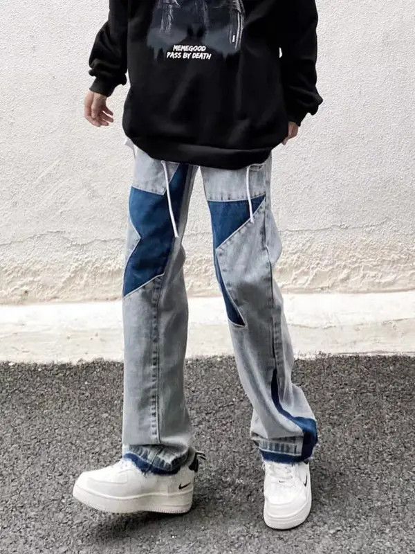 VIBE Retro high street washed distressed five-pointed star jeans Size US 30 / EU 46 - 4 Thumbnail