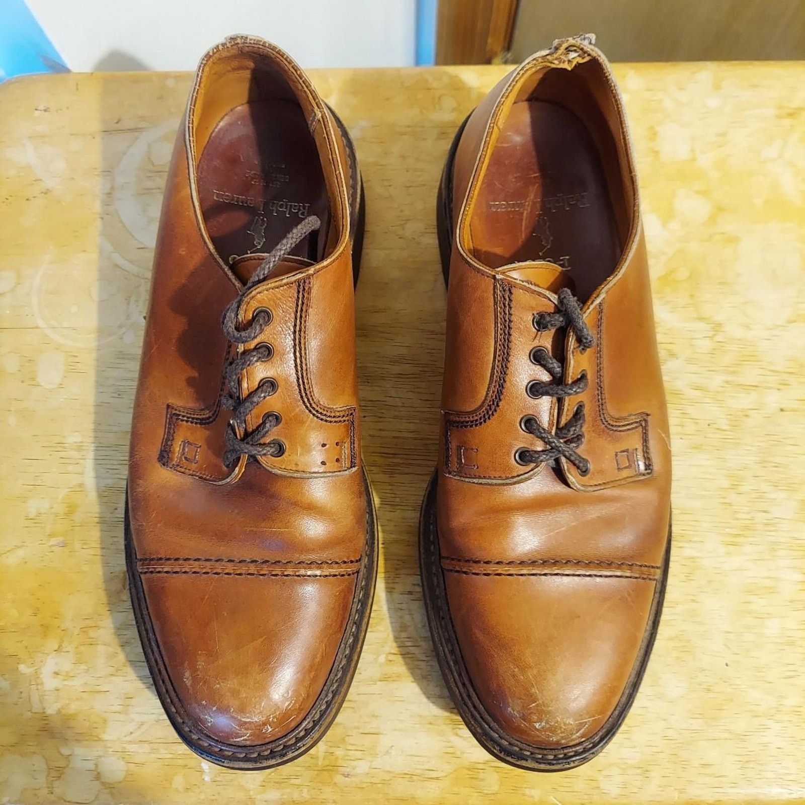 Polo Ralph Lauren Polo Ralph Lauren 94% Ridgeway Men's US 8 D Leather Oxfords Size US 8 / EU 41 - 7 Thumbnail