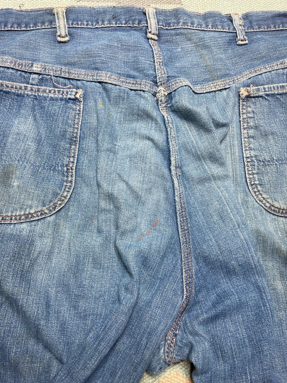 Vintage 1950s denim carpenter jeans Big Mac dark faded workwea 40x28 Size US 40 / EU 56 - 15 Thumbnail