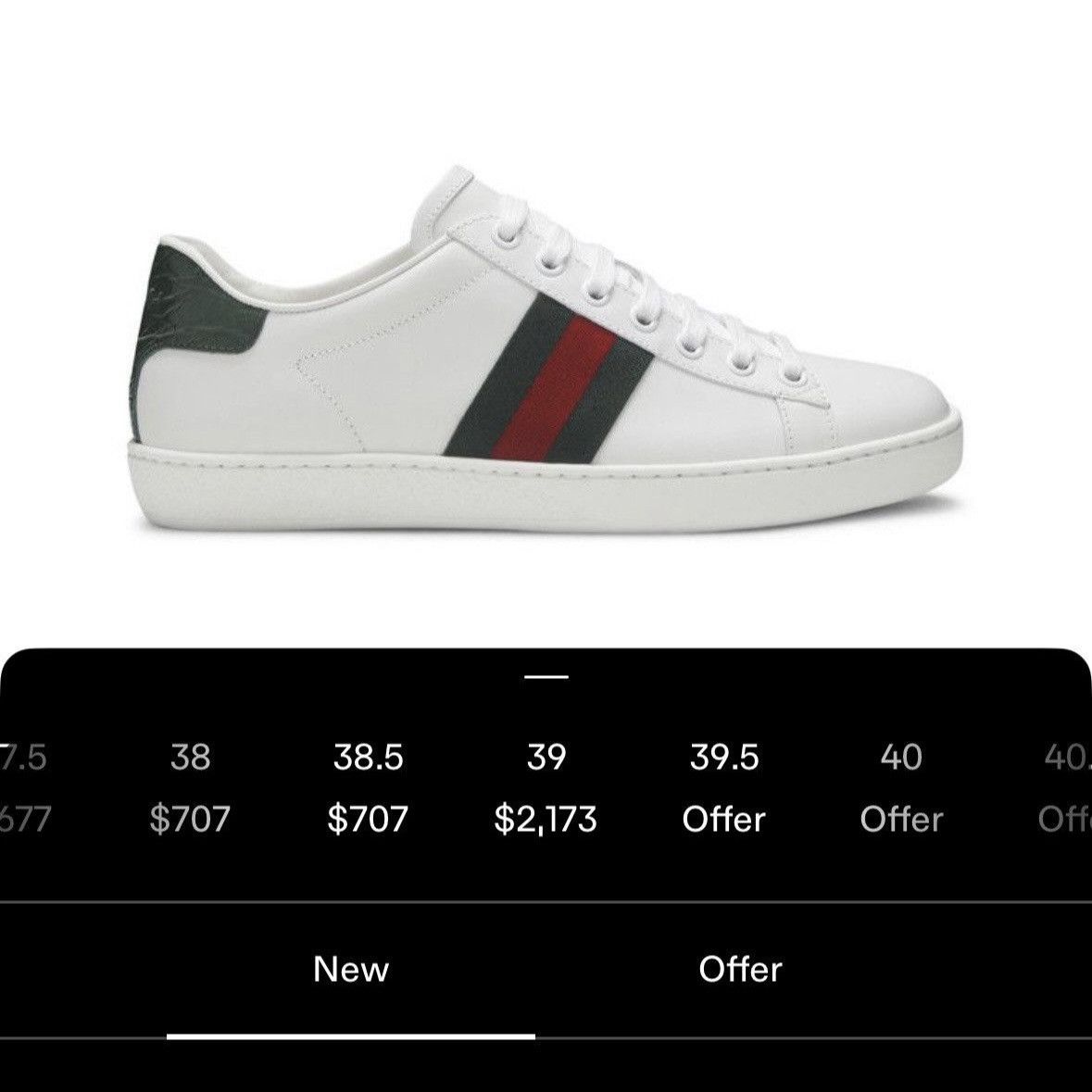 Gucci Gucci Ace ‘Green Crocodile’ sneakers Size US 8 / IT 38 - 6 Thumbnail