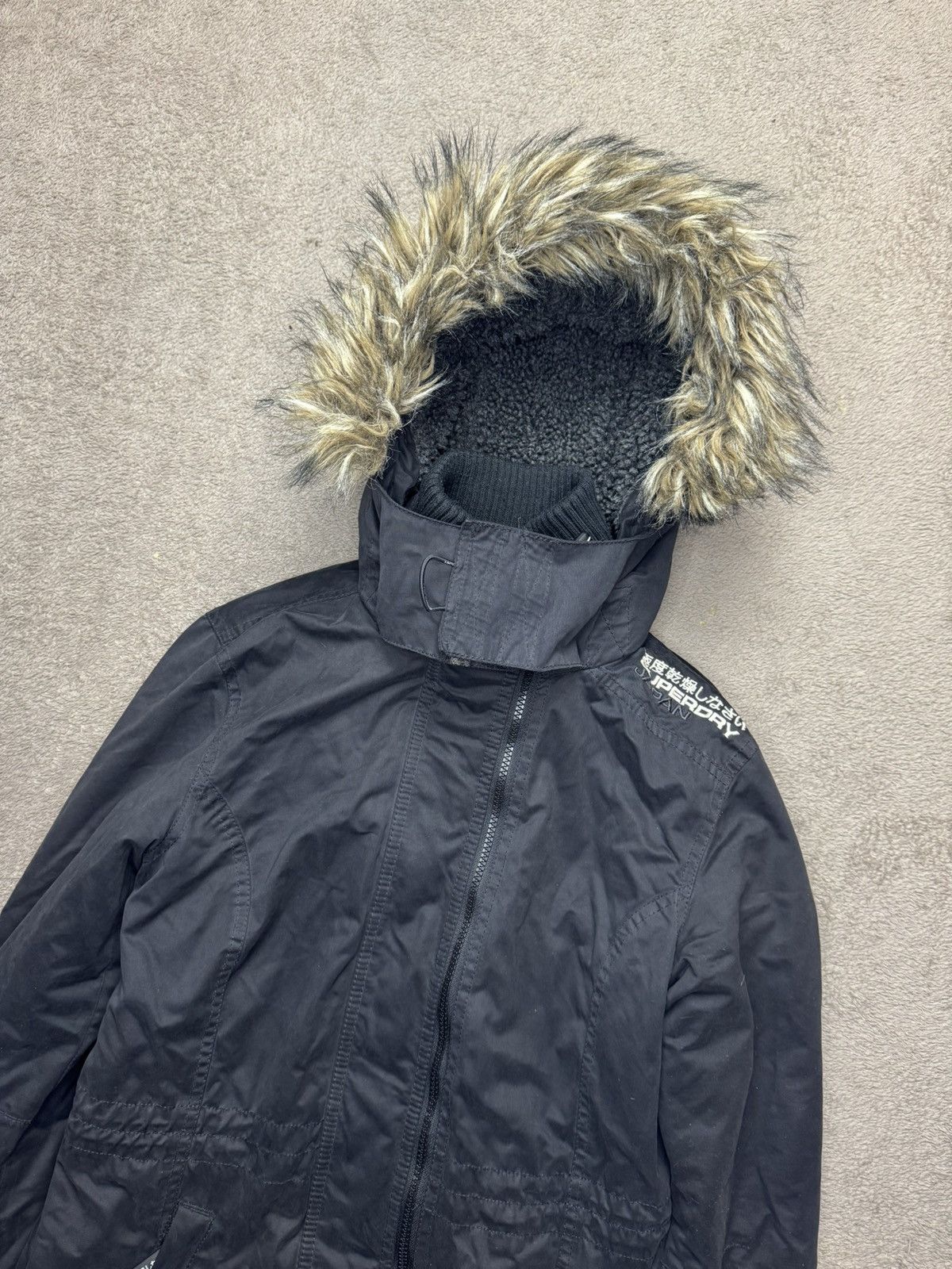 If Six Was Nine × Japanese Brand × Le Grande Bleu (L.G.B.) Superdry Y2K Faux Fur Parka Jacket Ifsixwasnine LGB styled Size M / US 6-8 / IT 42-44 - 3 Thumbnail