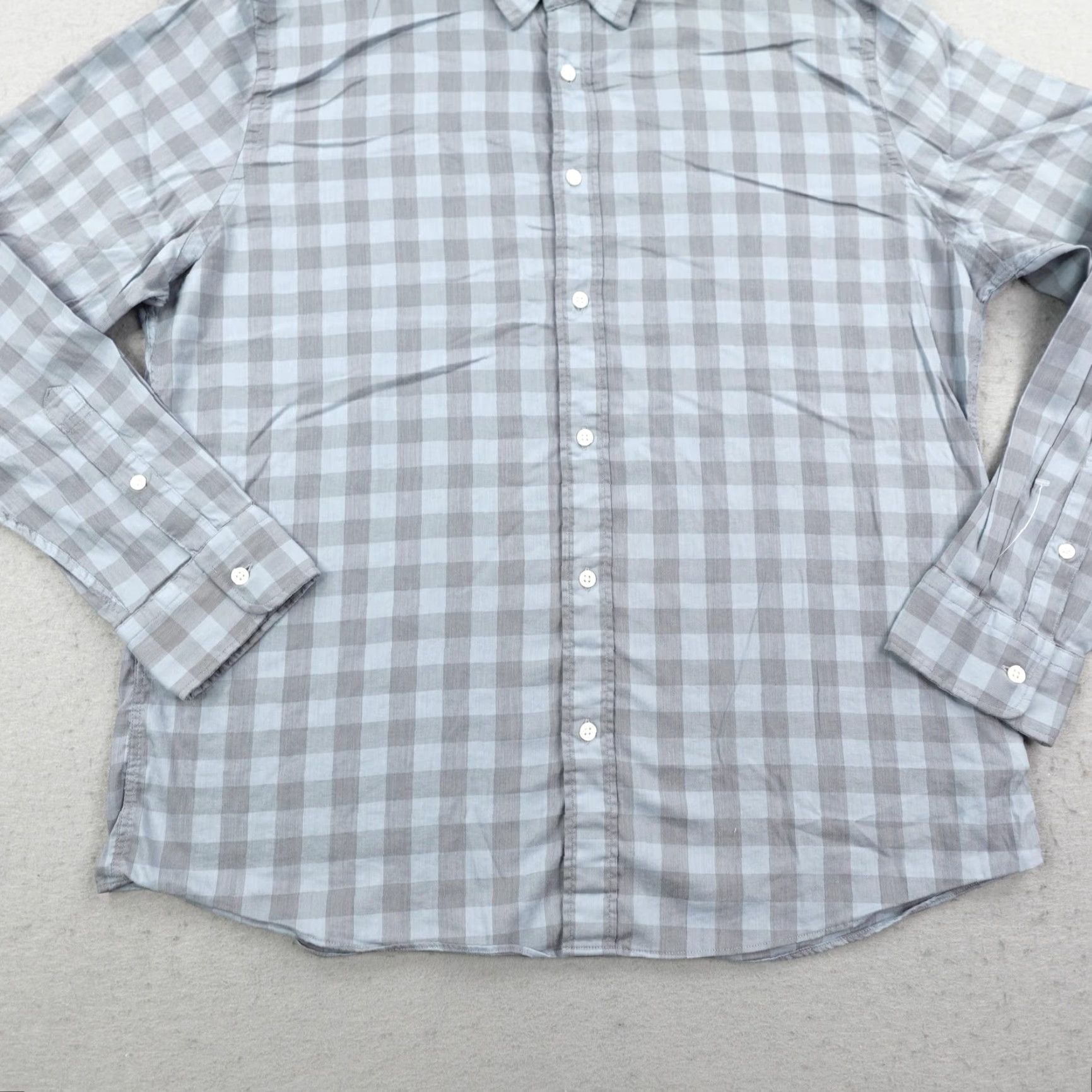 Faherty Faherty Performance Flannel Shirt Mens XL Blue Gray Check Button-Up Outdoor Size US XL / EU 56 / 4 - 3 Thumbnail