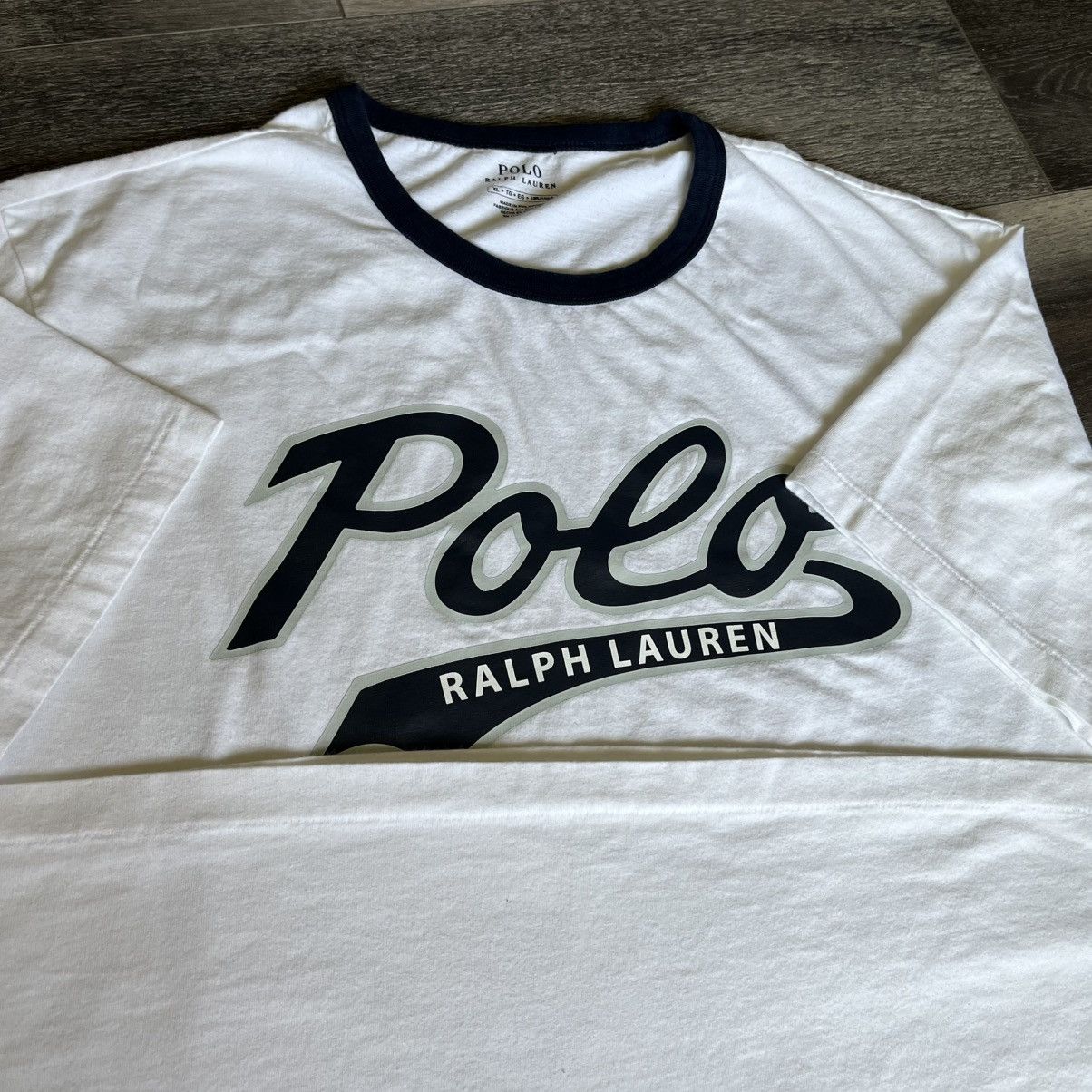 Polo Ralph Lauren Polo Ralph Lauren Script Cursive Logo Ringer Varsity T Shirt Size US XL / EU 56 / 4 - 9 Thumbnail