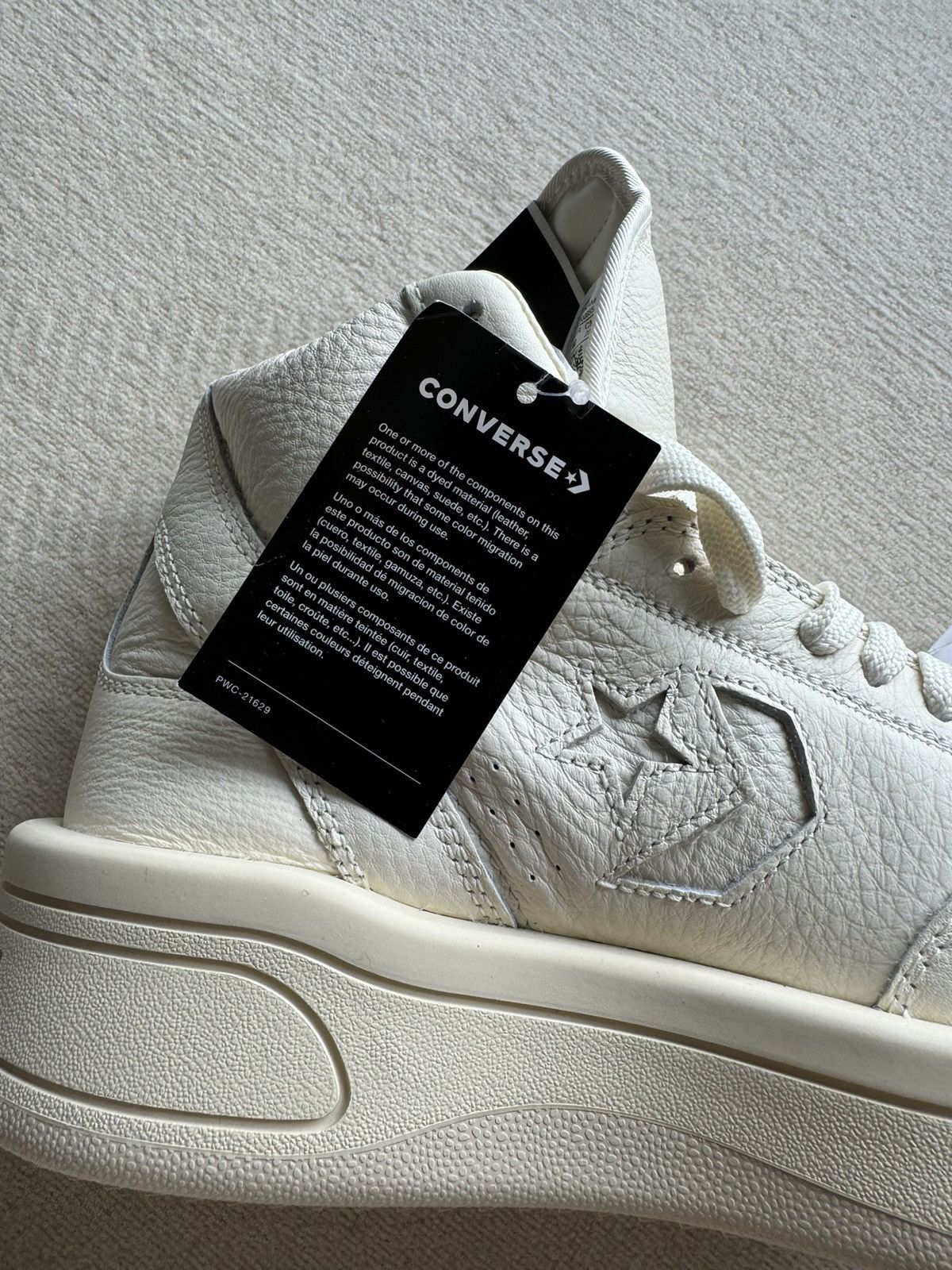 Converse × Rick Owens Drkshdw NEW | TURBOWPN DRKSHDW X CONVERSE WOMENS WHITE/MILK Size US 10 / IT 40 - 3 Thumbnail