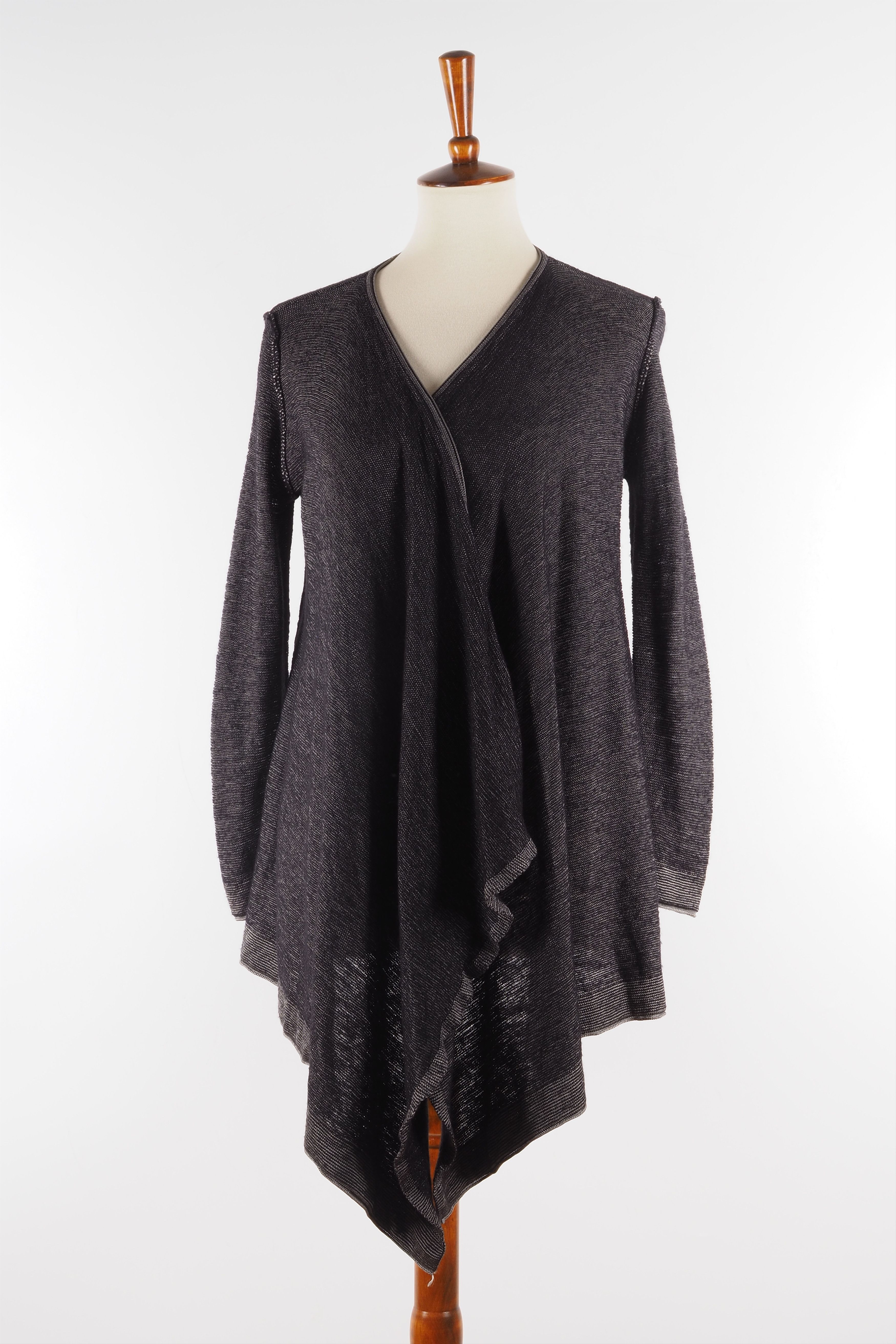 Diesel Diesel Long Sleeve Gray Wool Viscose Open Cape Cardigan Size S / US 4 / IT 40 - 4 Thumbnail
