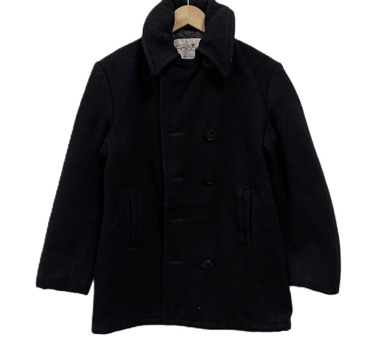 Vintage Vintage Fox Knapp Navy Wool Pea Coat Jacket Size US M / EU 48-50 / 2 - 2 Thumbnail