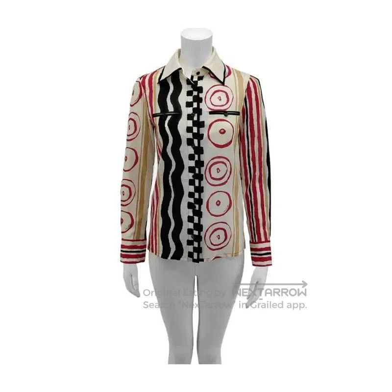 Louis Vuitton Louis Vuitton Multicolor Silk Long Sleeve Shirt . Size XS / US 0-2 / IT 36-38 - 1 Thumbnail