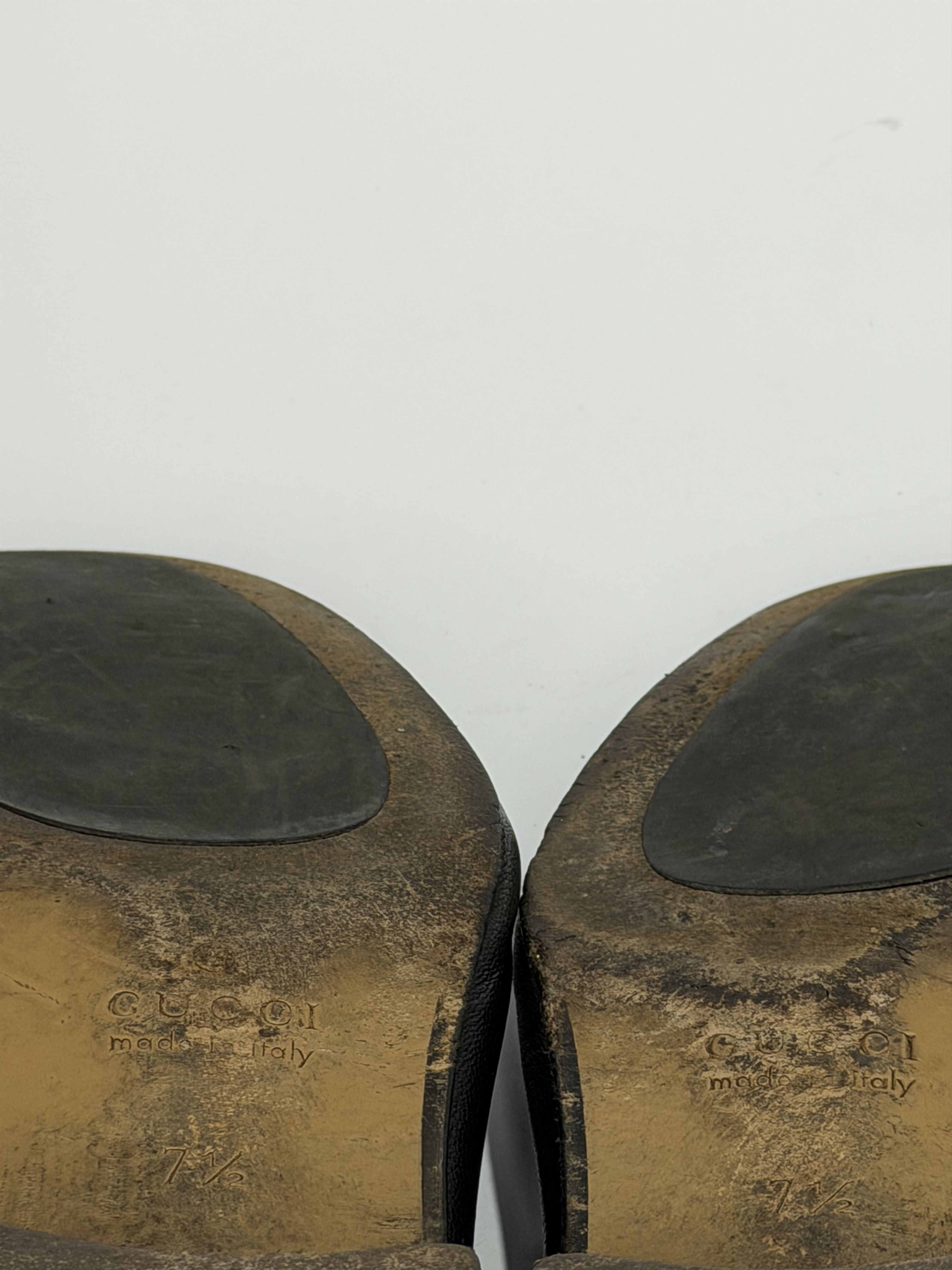 Gucci Gucci Black Leather Jordaan Horsebit Slip On Loafers Size US 8.5 / EU 41-42 - 9 Thumbnail