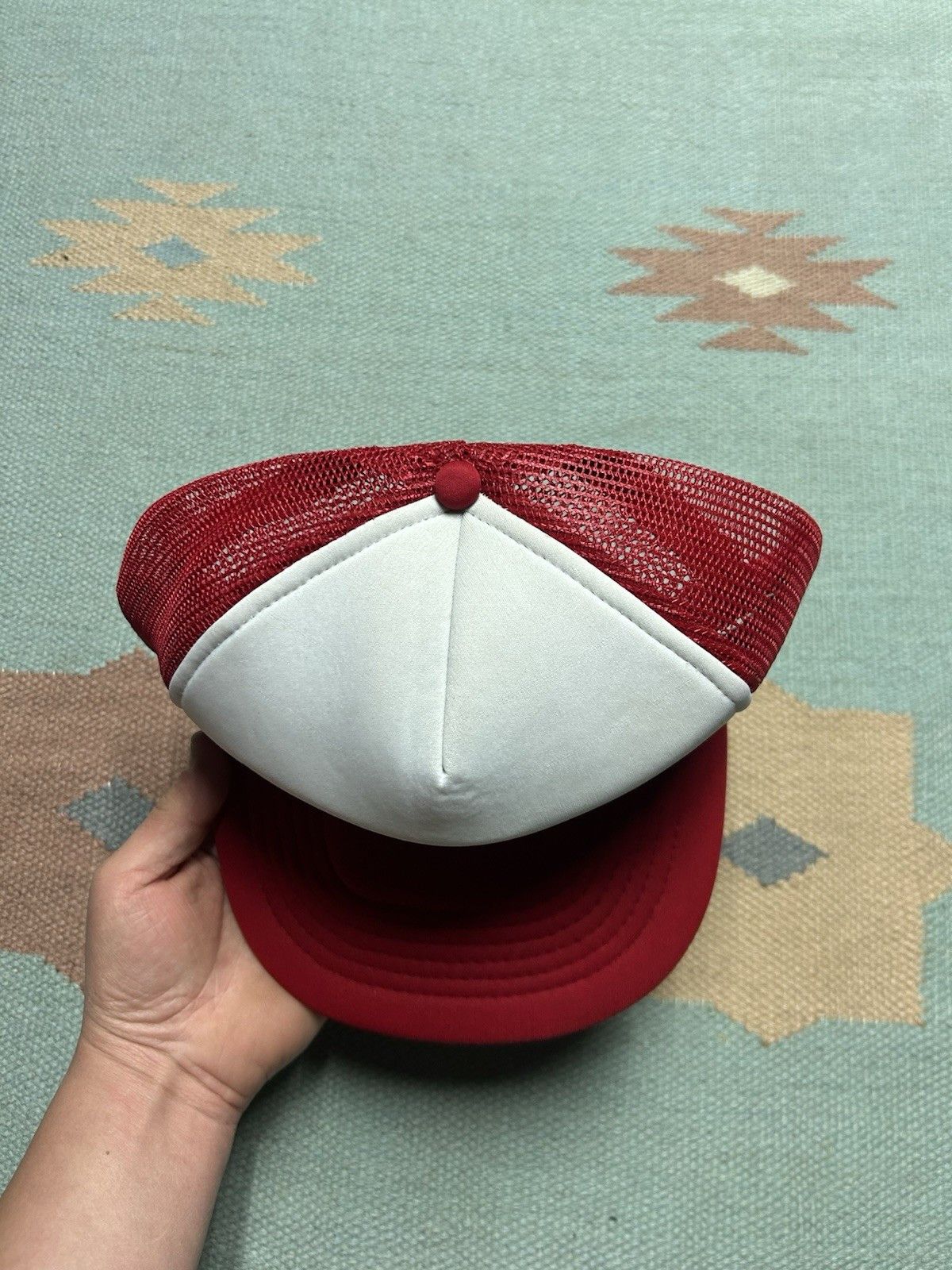 Vintage Vtg trucker hat mesh UD trucks red white blue logo snapback Size ONE SIZE - 3 Thumbnail