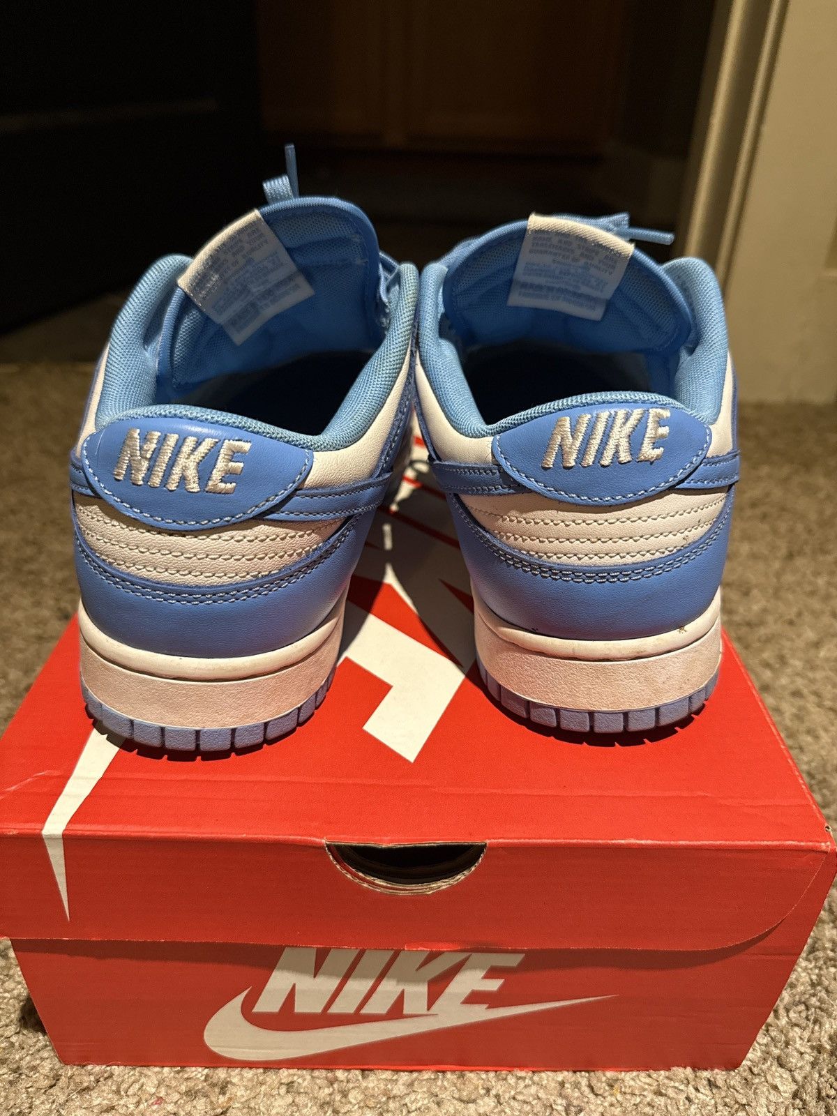 Nike Nike Dunk Low Carolina Blue Size US 10 / EU 43 - 3 Thumbnail