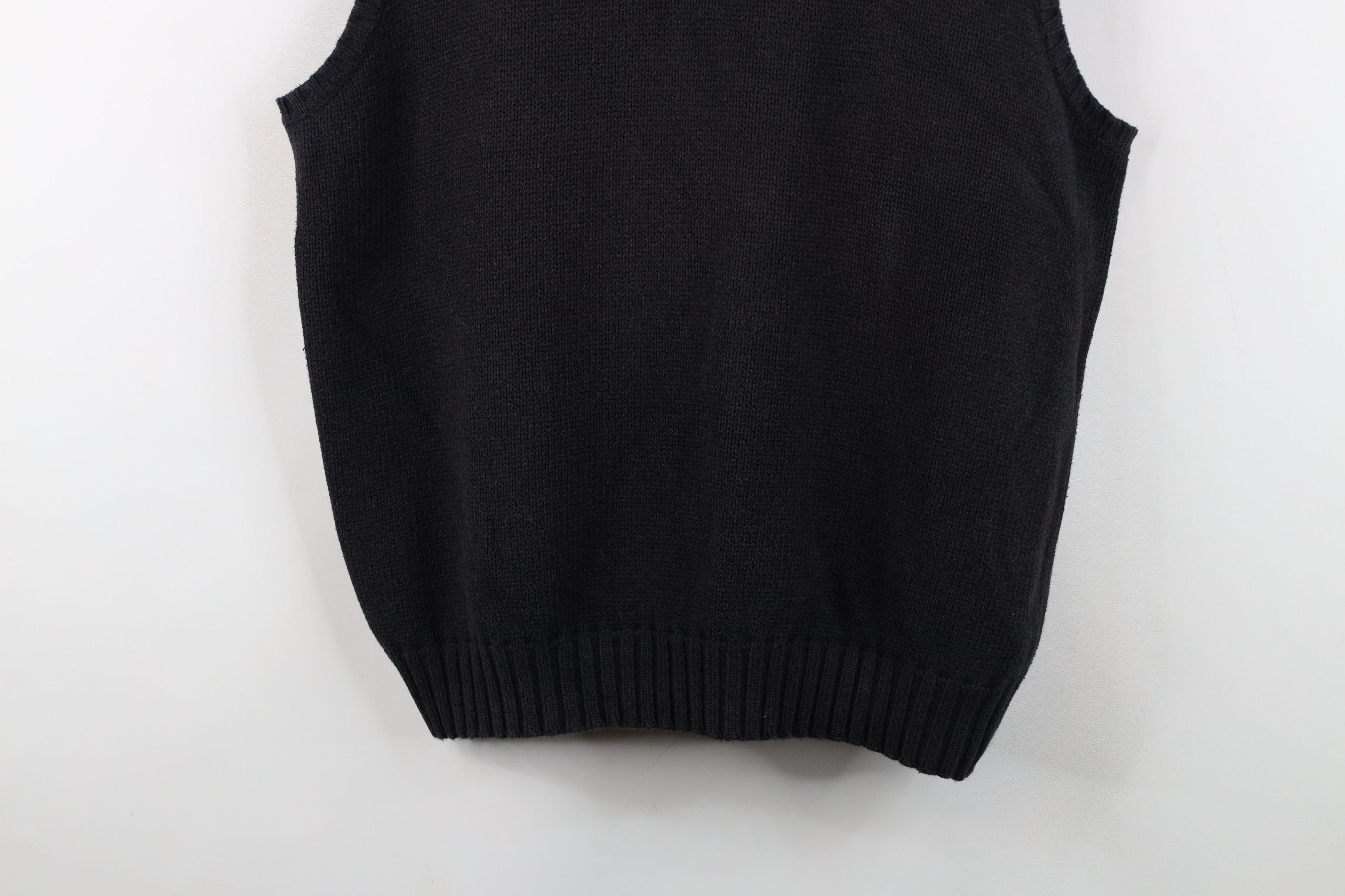 Ralph Lauren Vintage 90s Ralph Lauren Knit V-Neck Sweater Vest Black Size US XL / EU 56 / 4 - 3 Thumbnail
