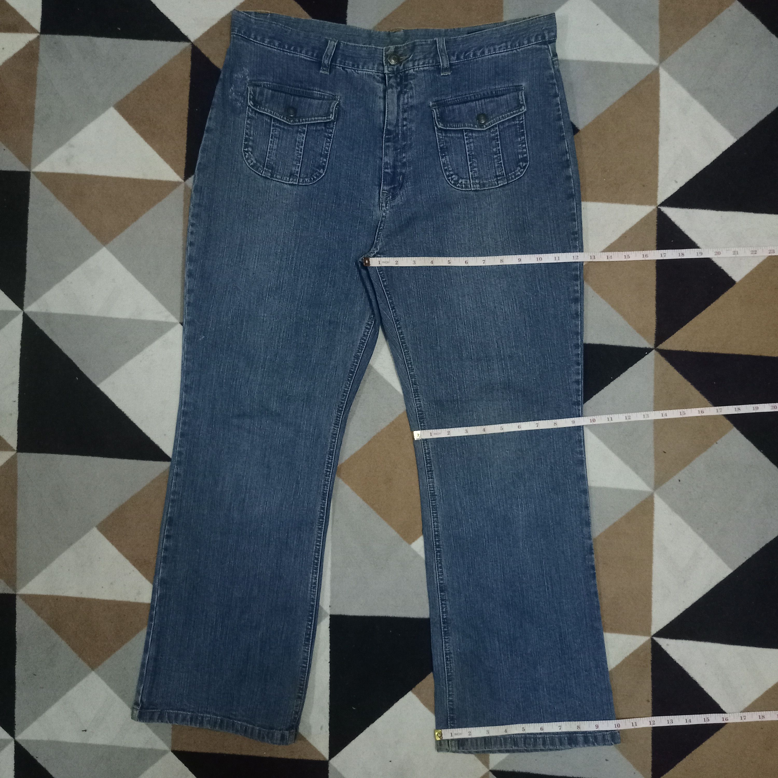 Japanese Brand Vintage Japanese Brand Bush Pants Style Flare Denim Size US 37 - 10 Thumbnail