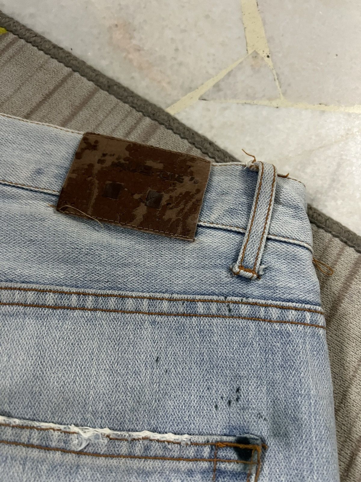 If Six Was Nine 💥Nylaus Distress Faded Jean Size US 33 - 25 Thumbnail