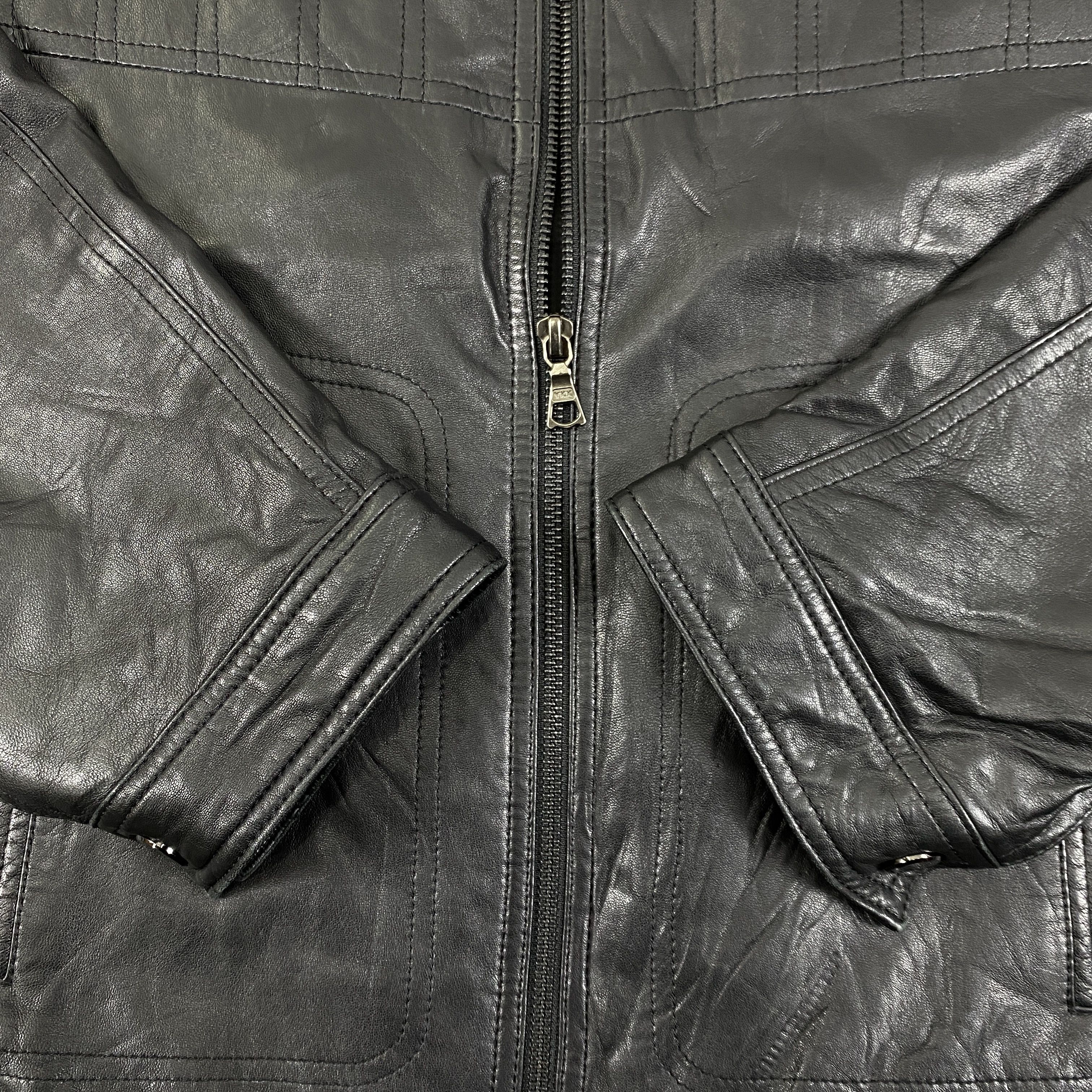If Six Was Nine Vintage Massimo Collection Biker Black Jacket- J427 Size US L / EU 52-54 / 3 - 10 Thumbnail