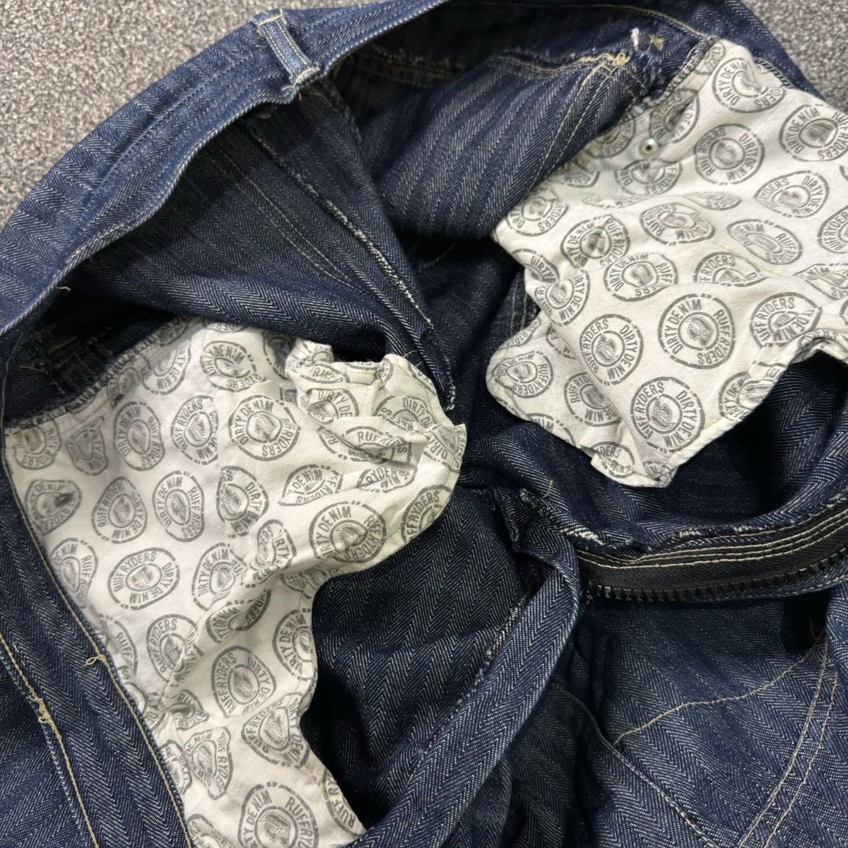 Ruff Ryders Vintage y2k Baggy Flared Tweed Ruff Ryders Dirty Denim Rap Size US 38 / EU 54 - 17 Thumbnail