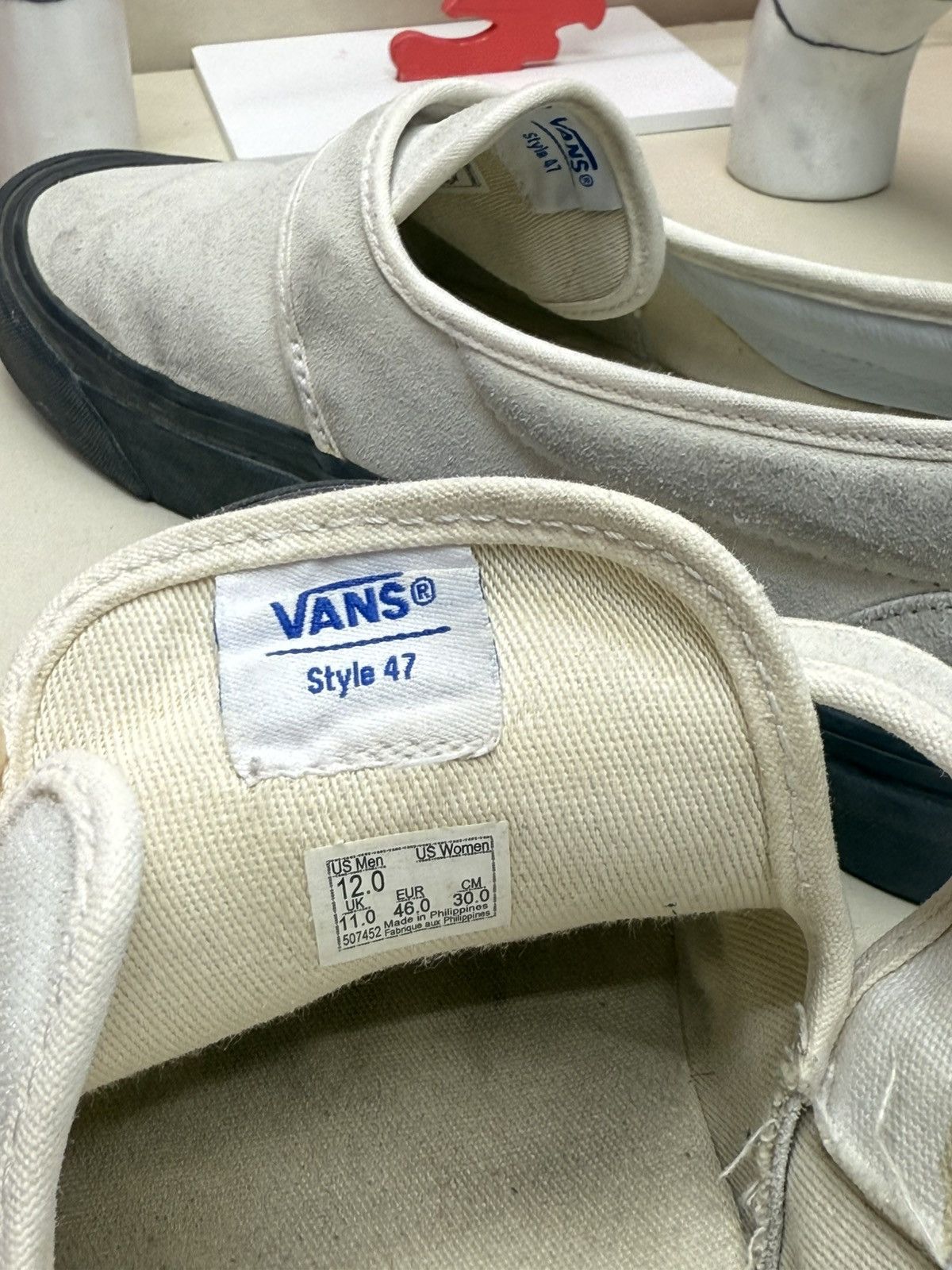 Vans Vans Slip-On Style 47 Men sz 12 (resemblance of FOG) beige Size US 12 / EU 45 - 15 Thumbnail