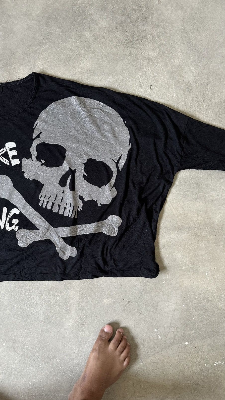 Japanese Brand KNICK KNACK SKULL AVANT GARDE CROP TOP Size L / US 10 / IT 46 - 4 Thumbnail