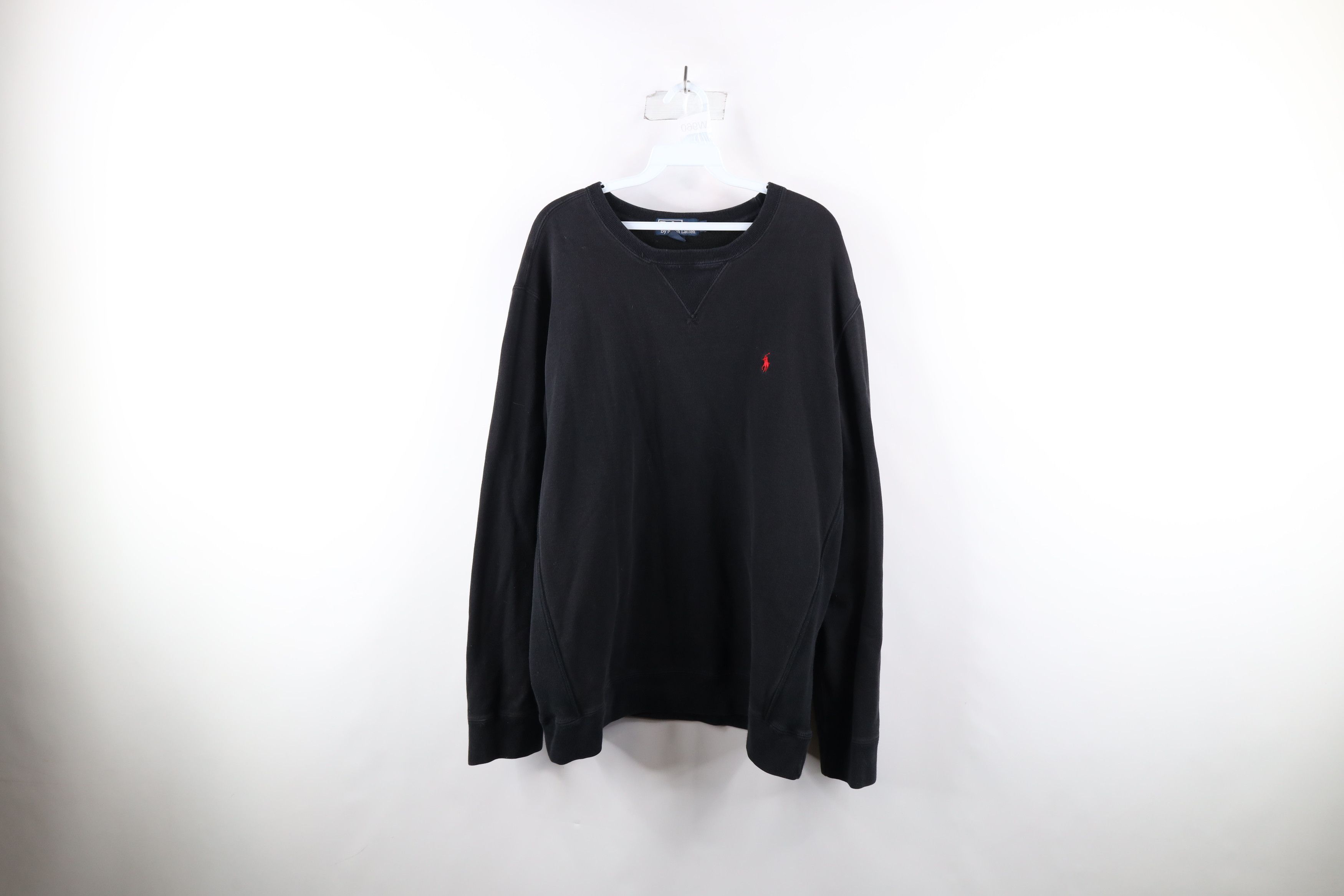 Ralph Lauren Vintage 90s Ralph Lauren Blank Crewneck Sweatshirt Black Size US XL / EU 56 / 4 - 1 Thumbnail