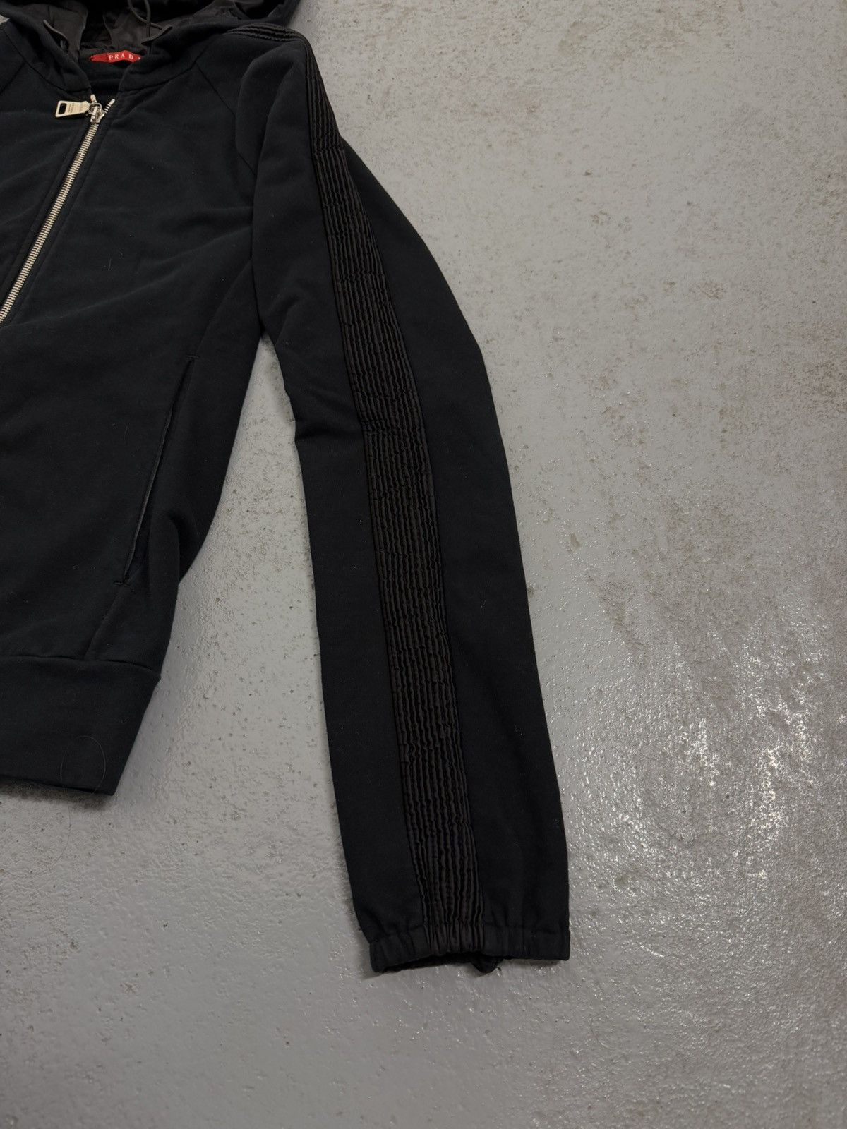 Prada Prada Black Tab Nylon Hood Zip Hoodie Size S / US 4 / IT 40 - 8 Thumbnail