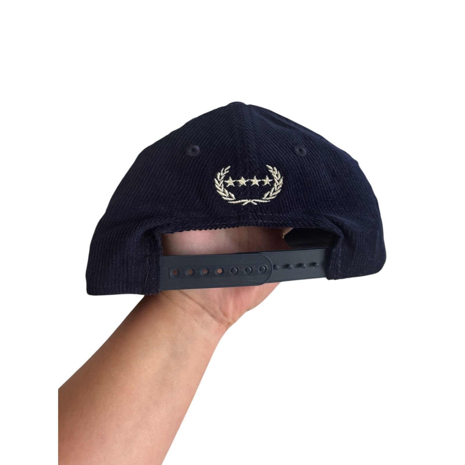 The Unbranded Brand Field Grade Navy Corduroy Trucker Hat Cap Smiley SnapBack Size ONE SIZE - 4 Thumbnail